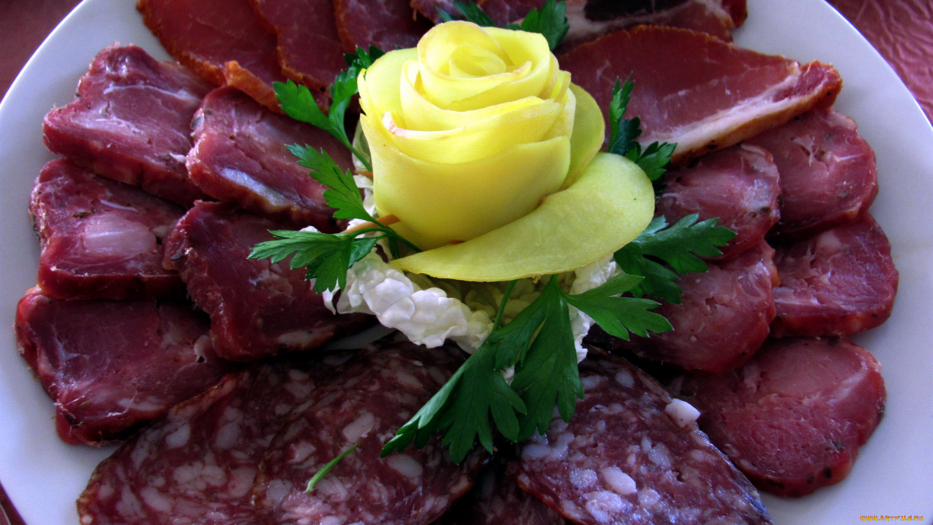 еда, колбасные, изделия, петрушка, ветчина, колбаса