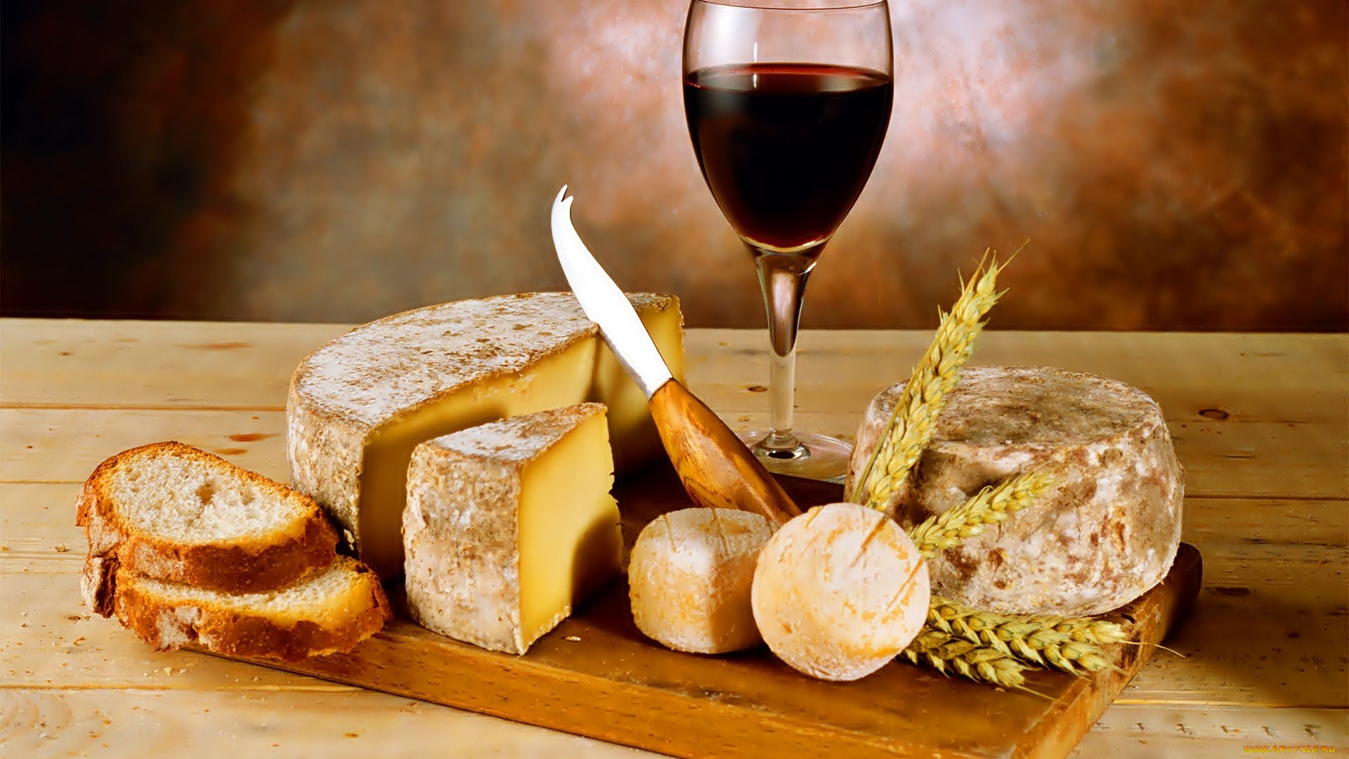 еда, сырные, изделия, сыр, хлеб, вино