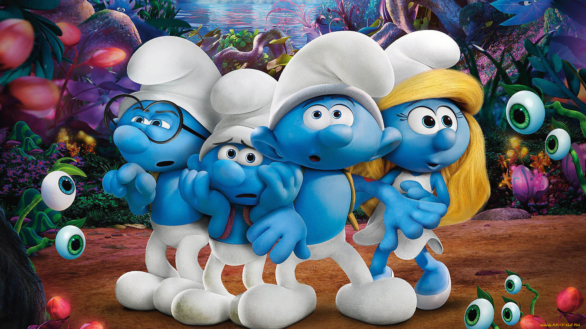мультфильмы, smurfs, , the, lost, village, the, lost, village