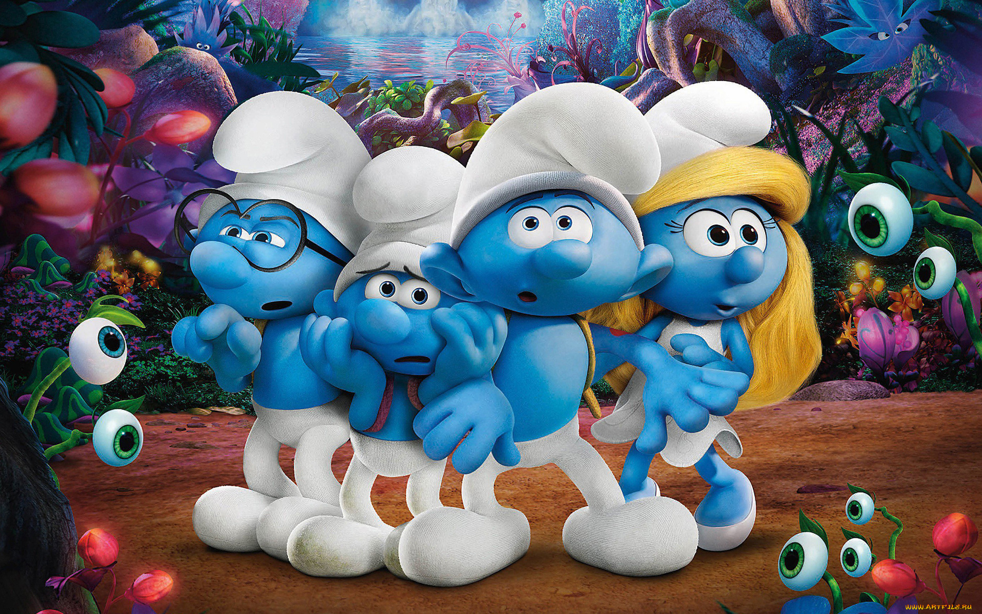 мультфильмы, smurfs, , the, lost, village, the, lost, village