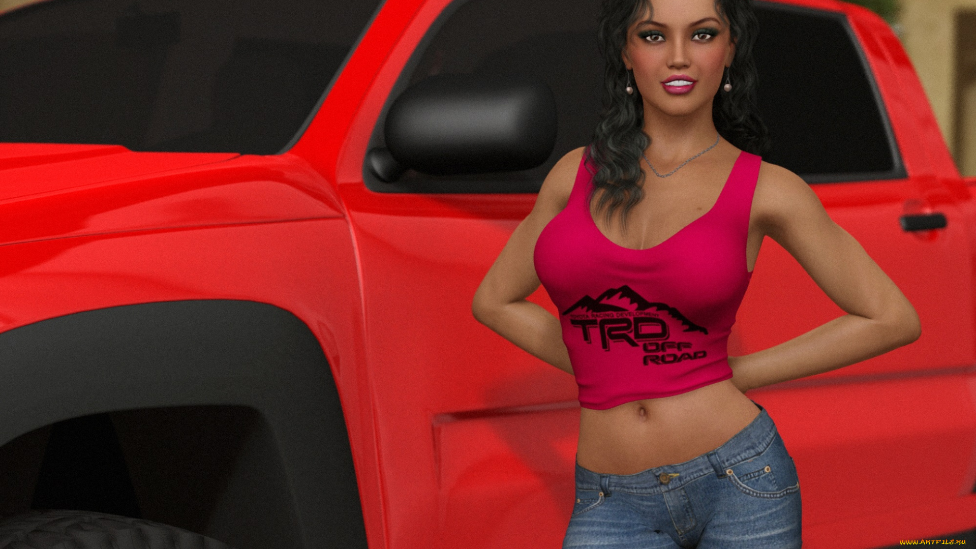 3д, графика, люди-авто, мото, , people-, car, , , moto, девушка, взгляд, фон