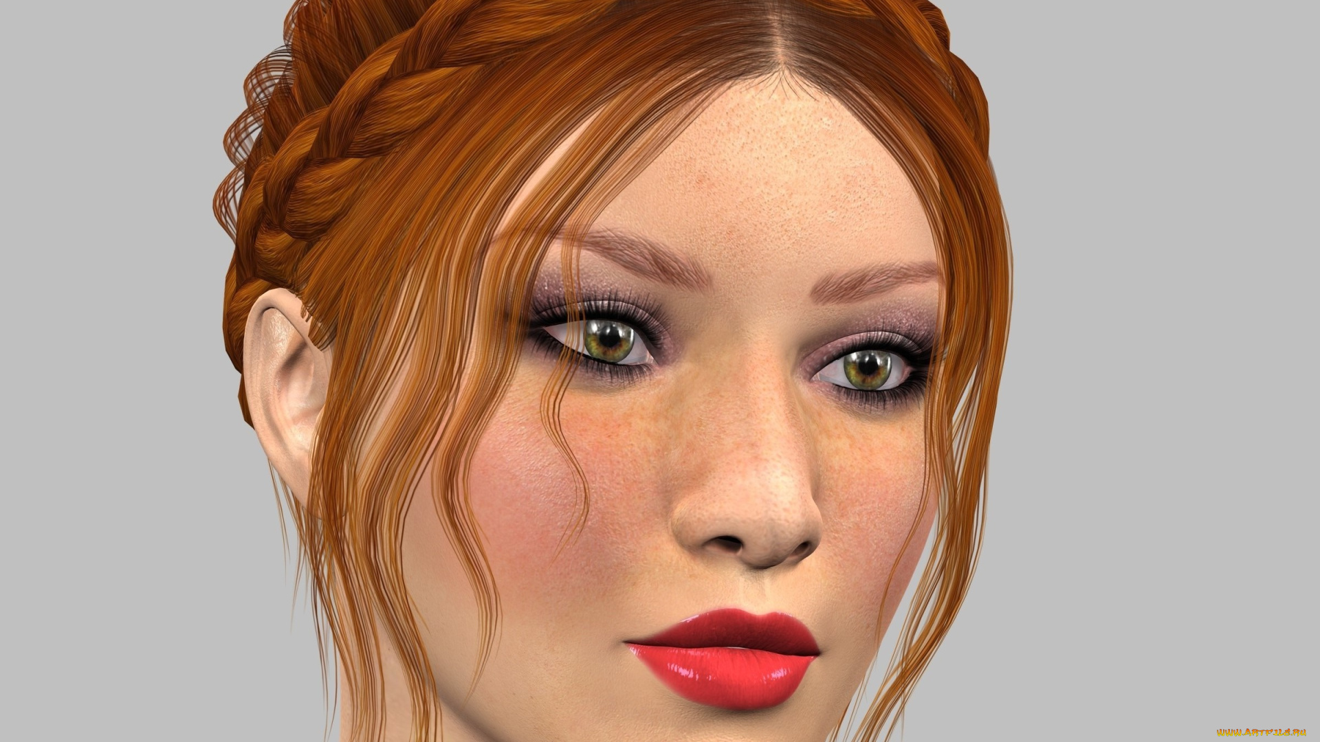 3д, графика, портрет, , portraits, фон, взгляд, девушка