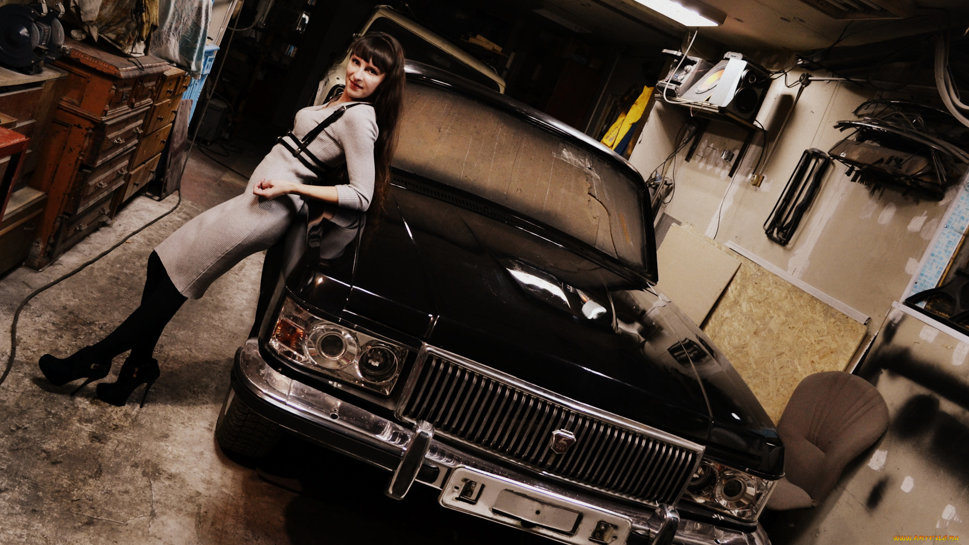 автомобили, -авто, с, девушками, газ, 31