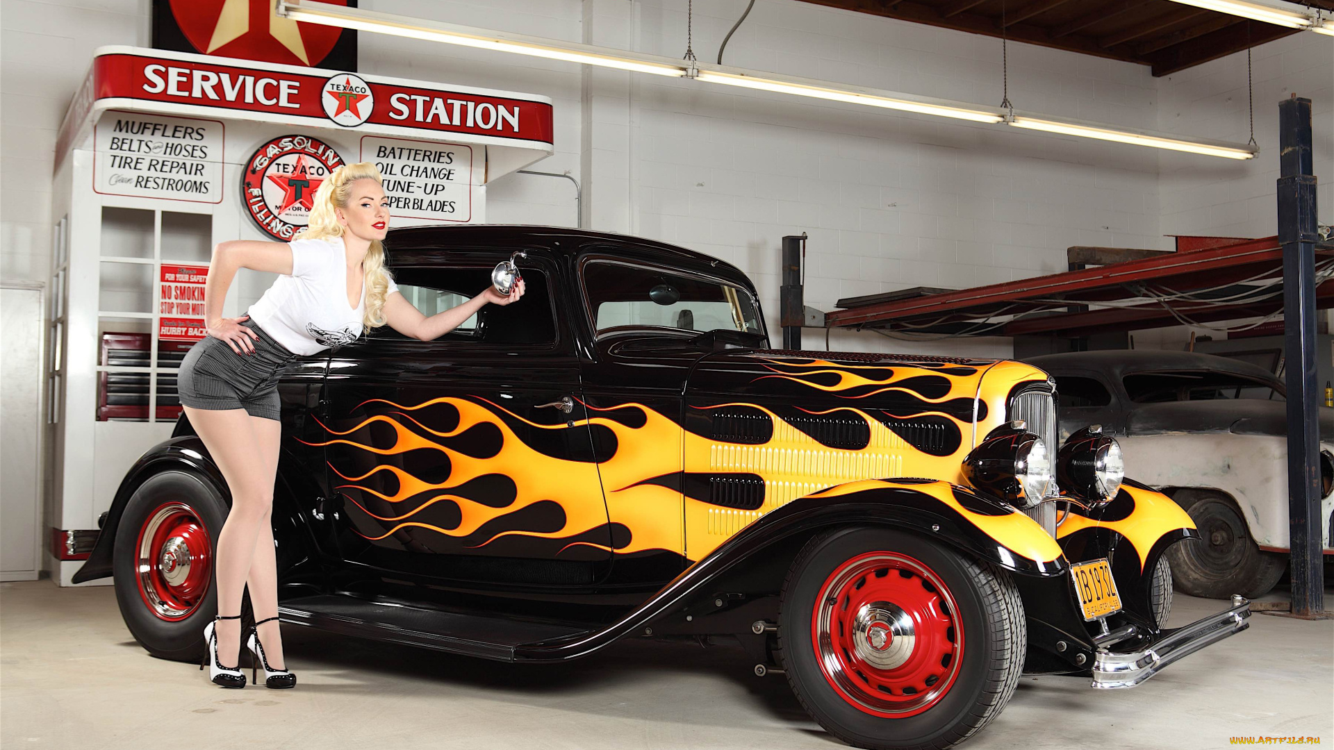 автомобили, -авто, с, девушками, hotrod