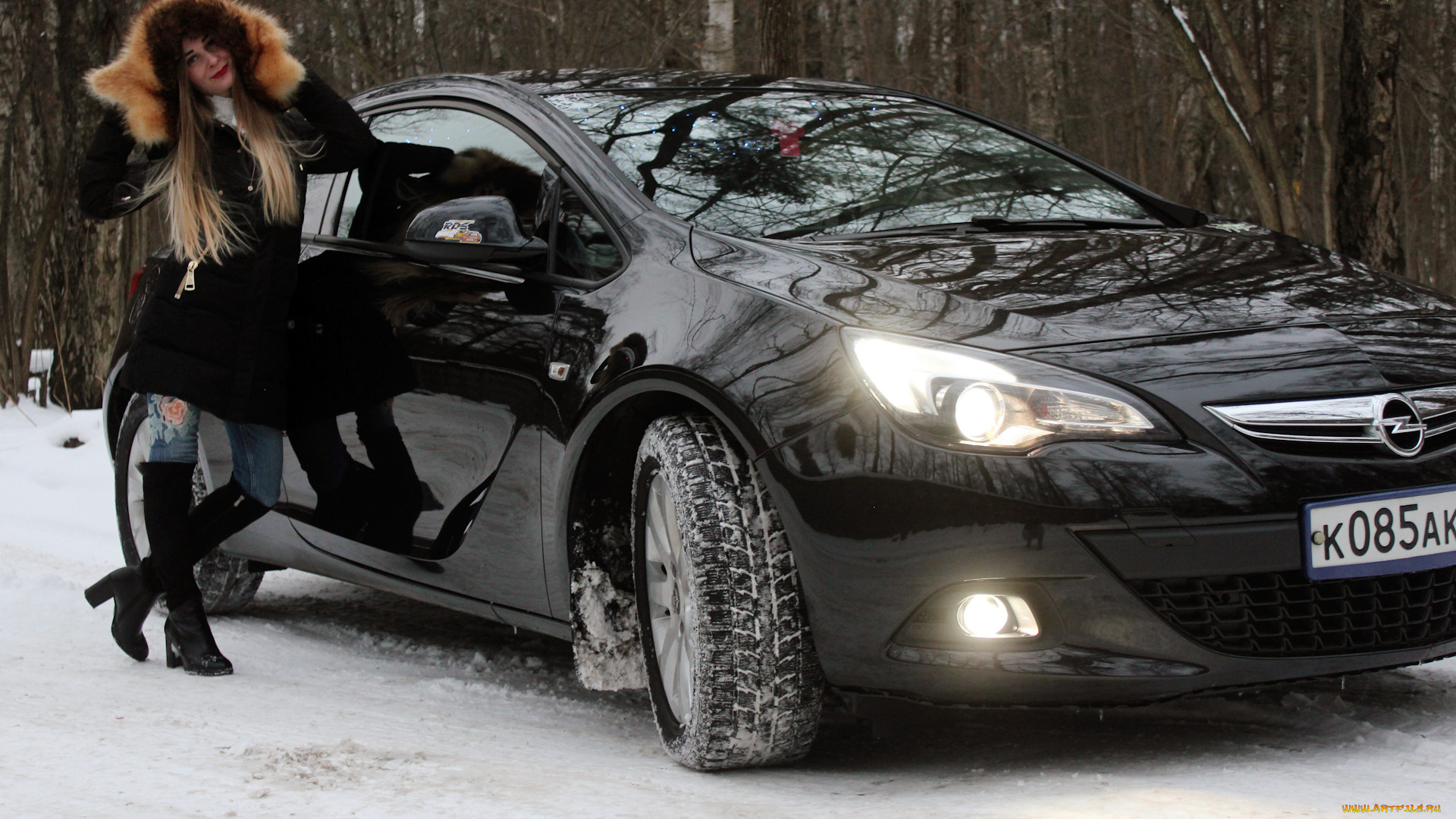 автомобили, -авто, с, девушками, opel, astra