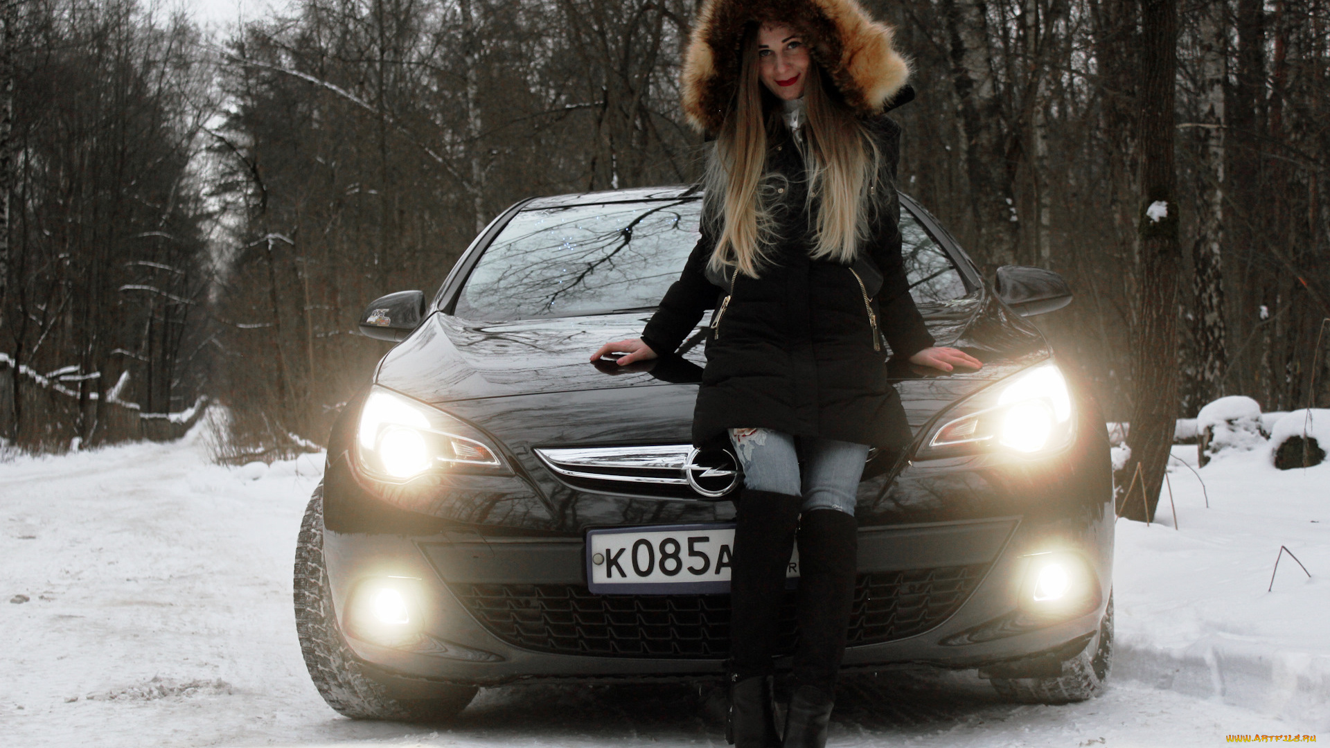 автомобили, -авто, с, девушками, opel, astra