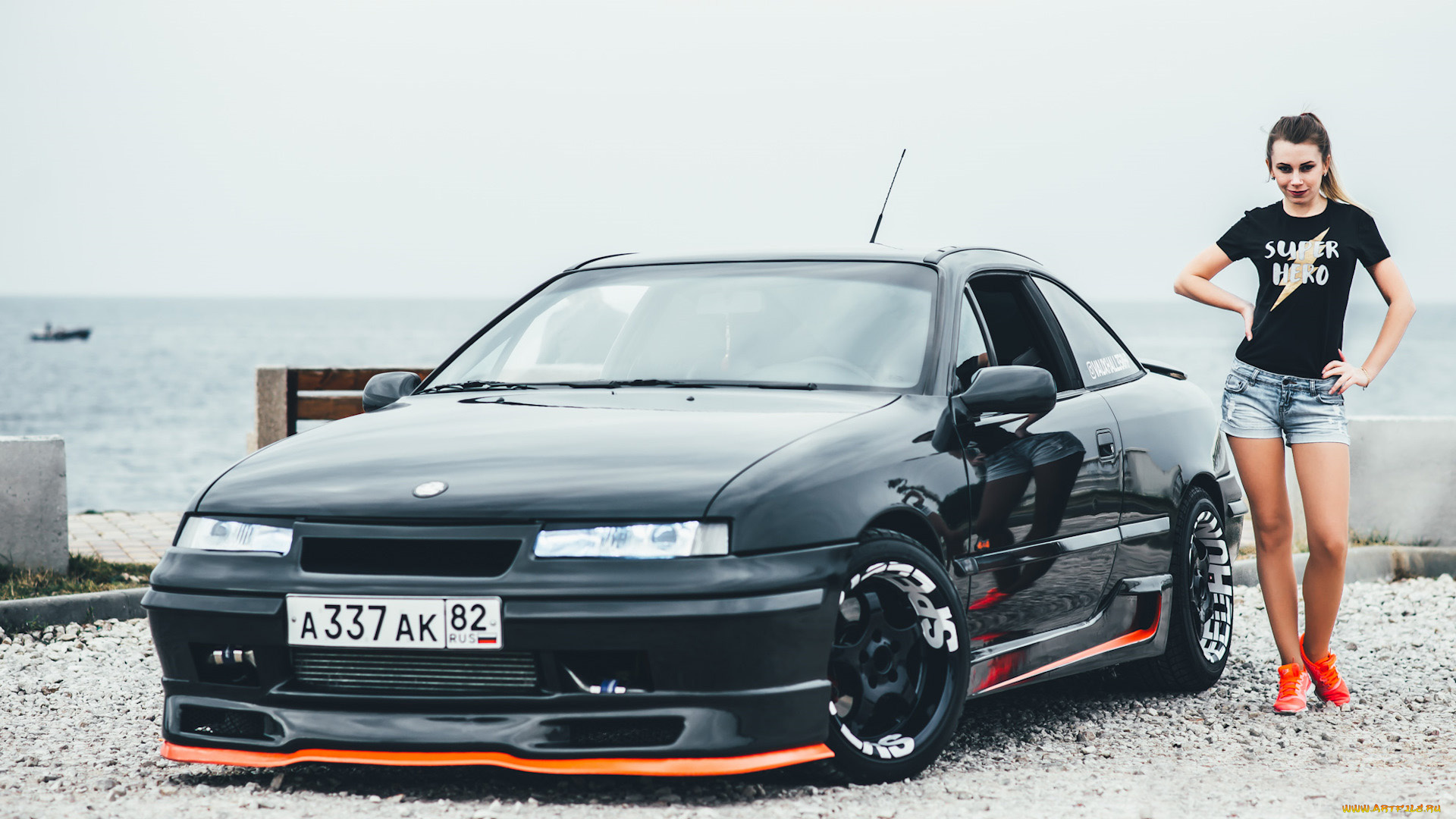 автомобили, -авто, с, девушками, opel, calibra