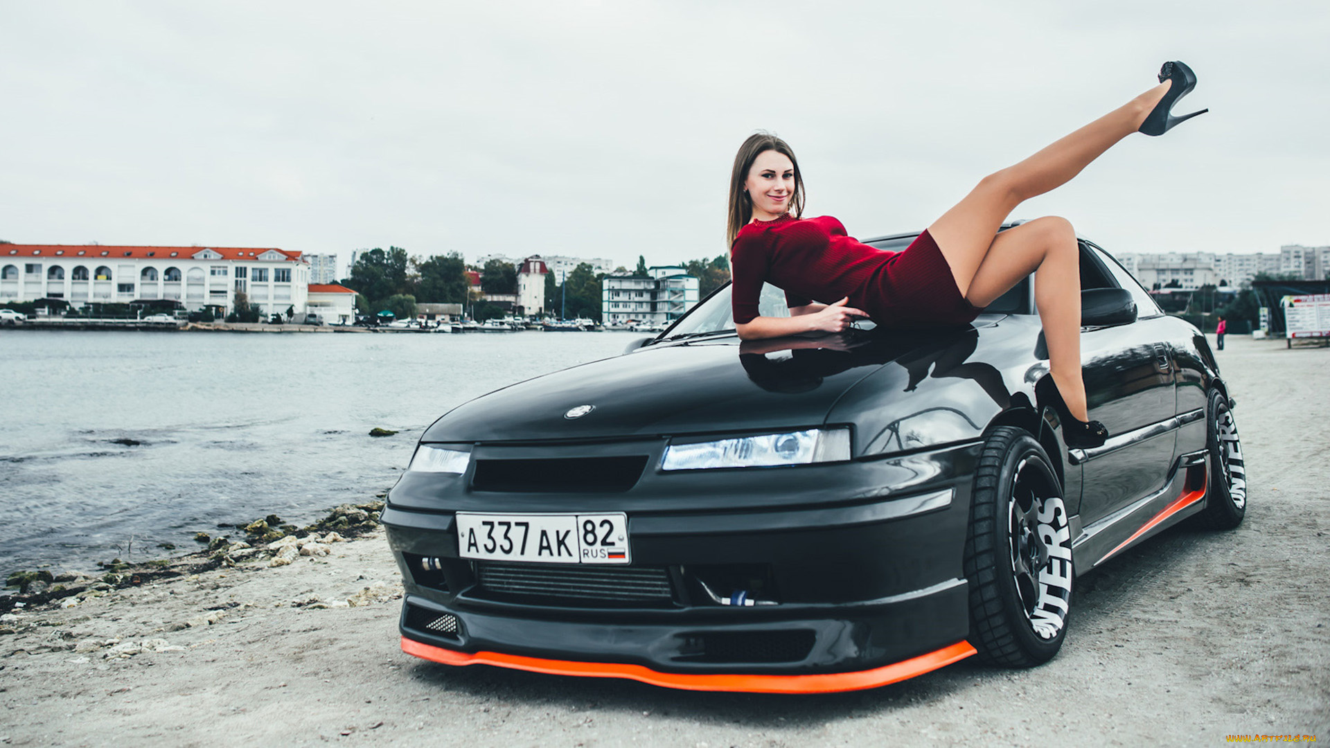 автомобили, -авто, с, девушками, opel, calibra