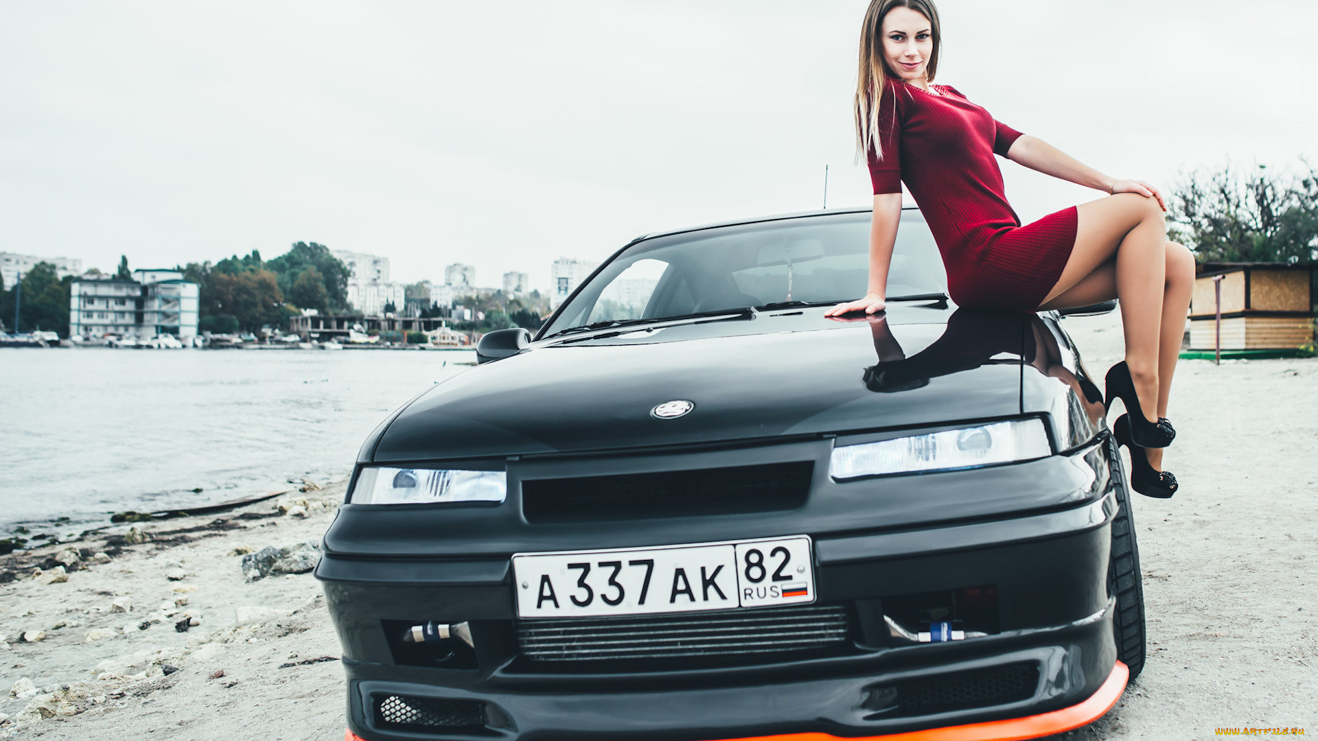 автомобили, -авто, с, девушками, opel, calibra