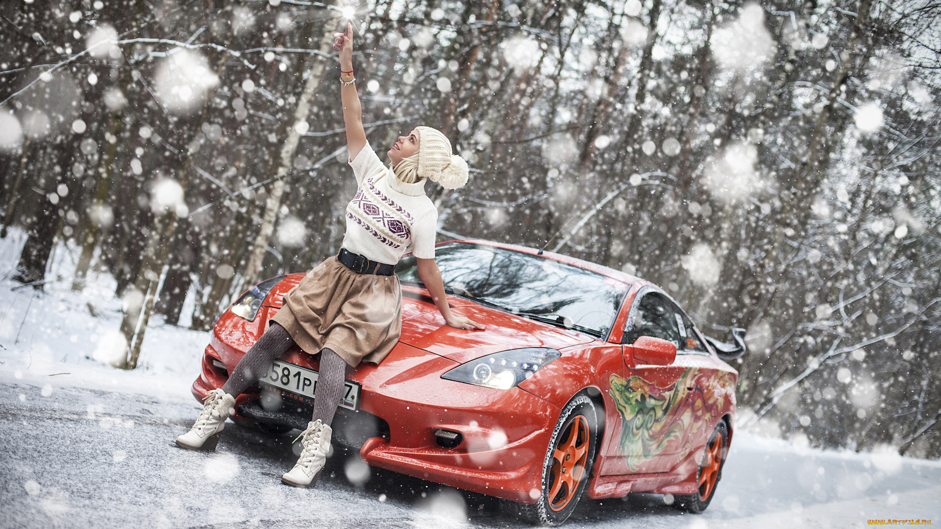 автомобили, -авто, с, девушками, toyota, celica