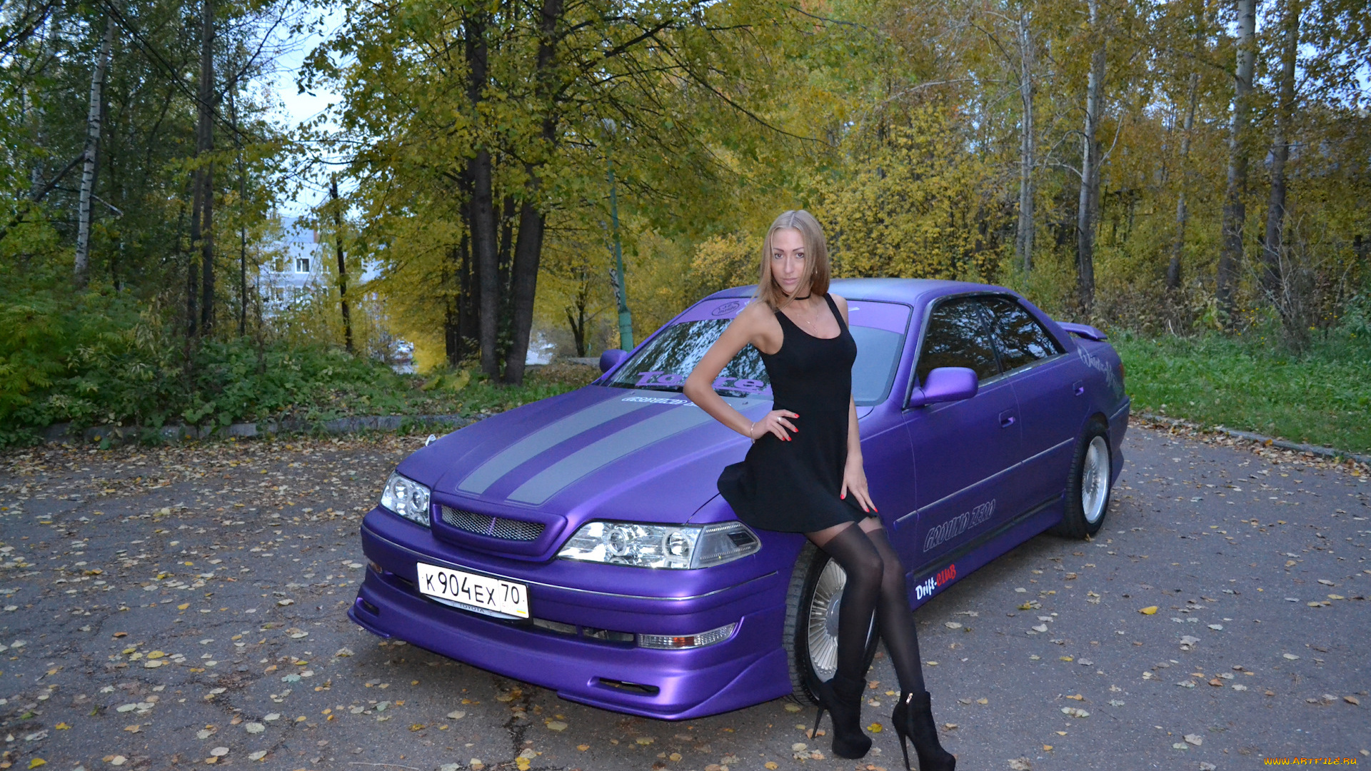 автомобили, -авто, с, девушками, toyota, mark, ii