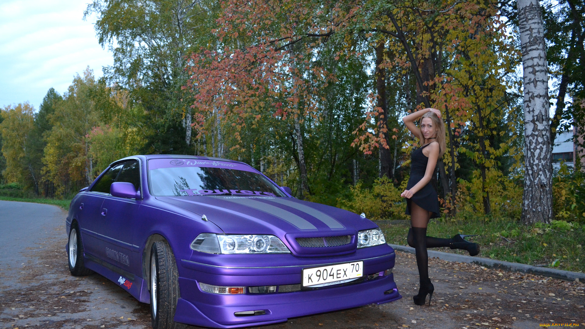 автомобили, -авто, с, девушками, toyota, mark, ii