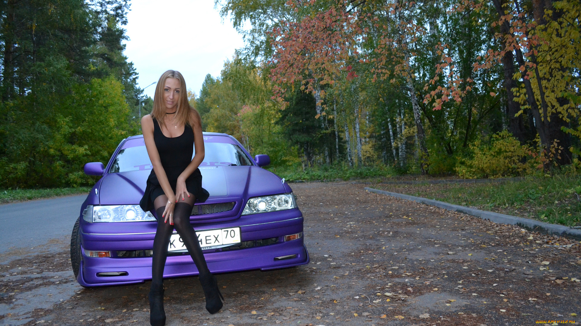 автомобили, -авто, с, девушками, toyota, mark, ii