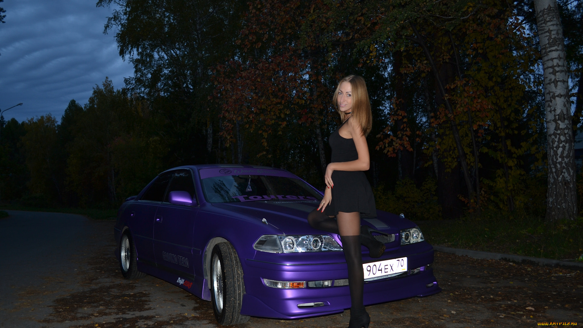 автомобили, -авто, с, девушками, toyota, mark, ii