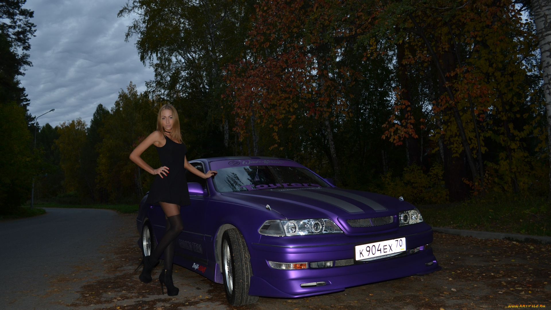 автомобили, -авто, с, девушками, toyota, mark, ii