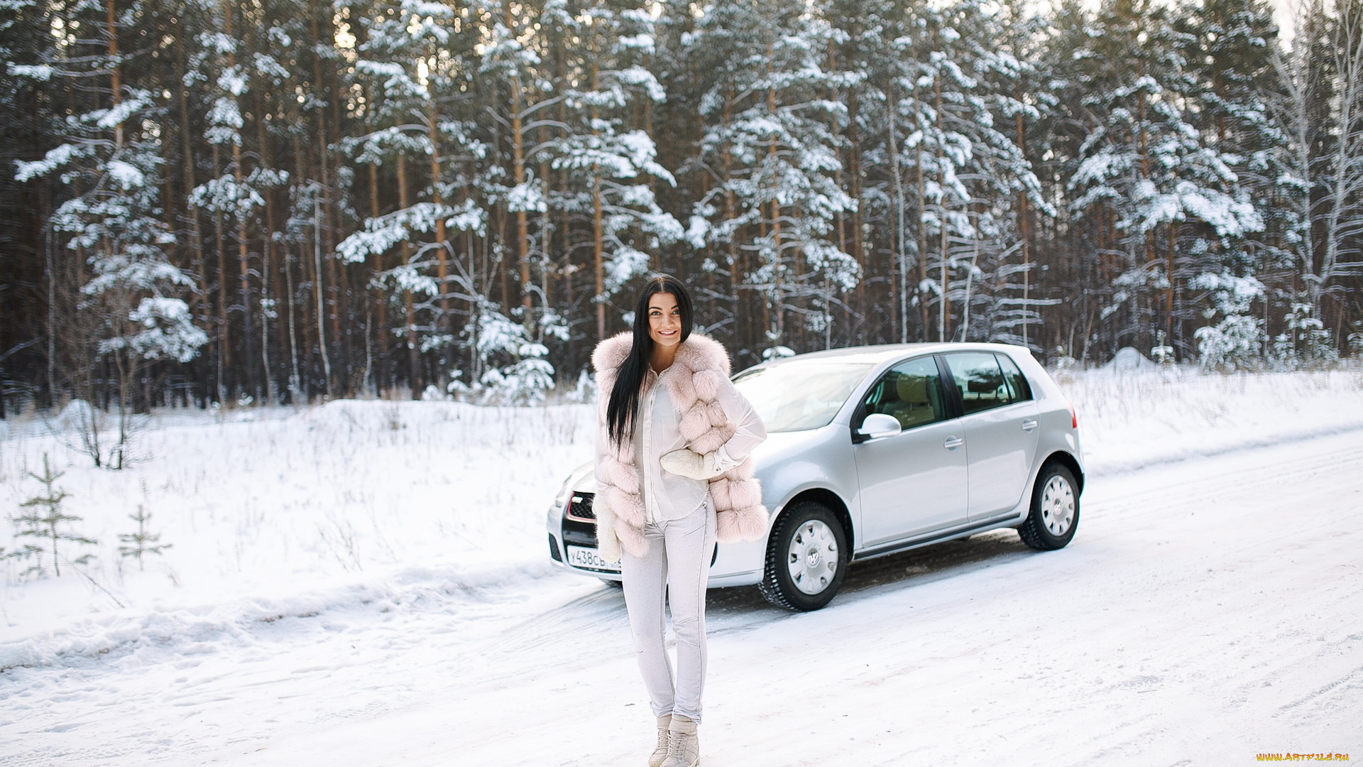 автомобили, -авто, с, девушками, volkswagen, golf