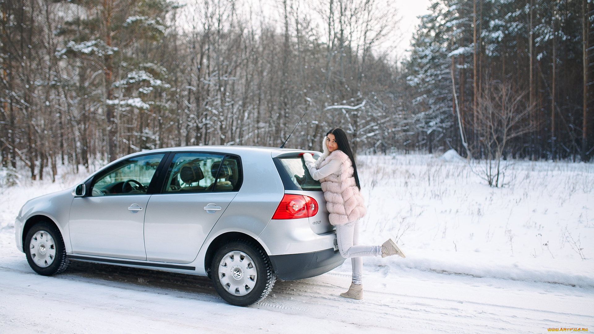 автомобили, -авто, с, девушками, volkswagen, golf