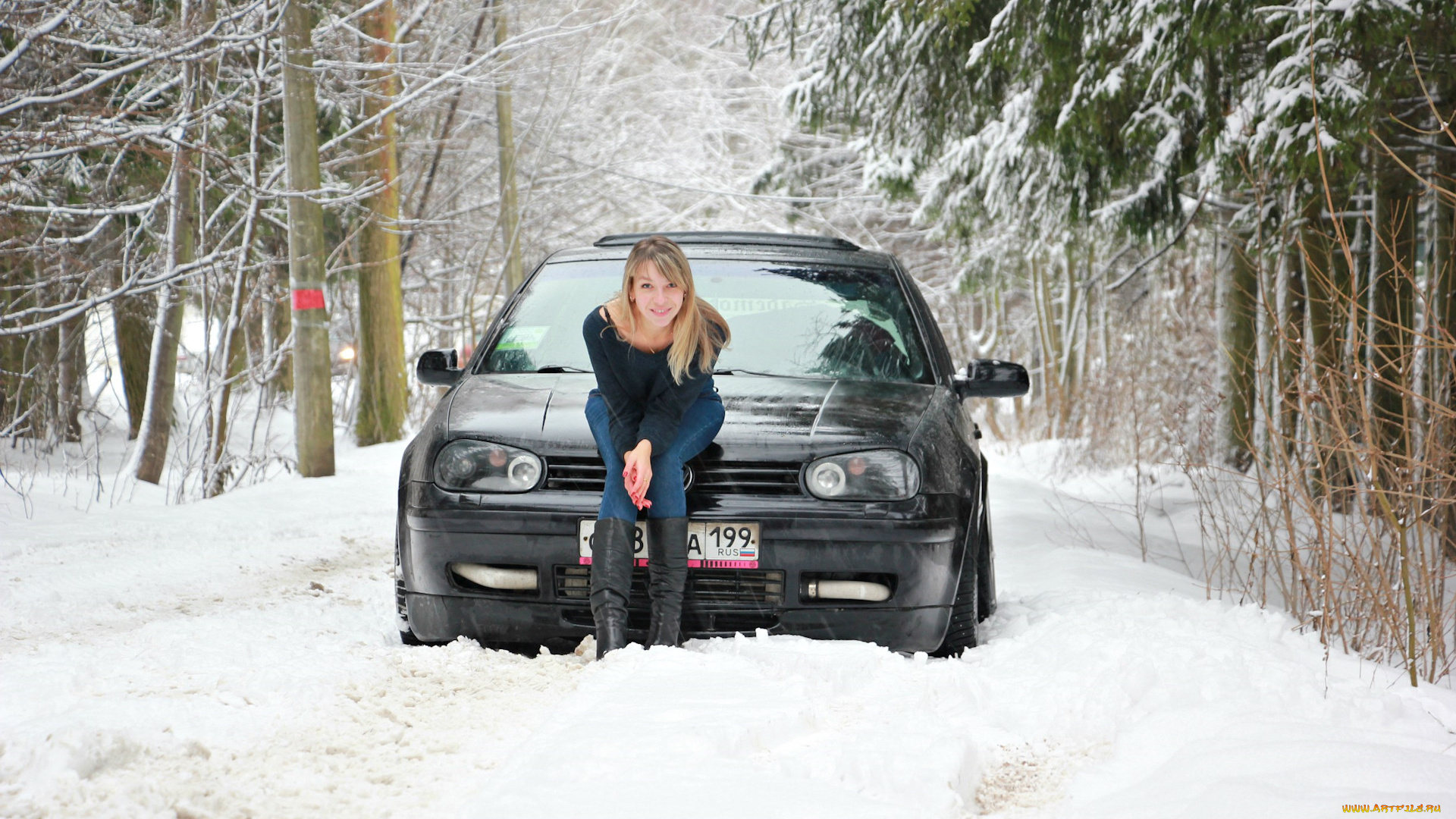 автомобили, -авто, с, девушками, volkswagen, golf