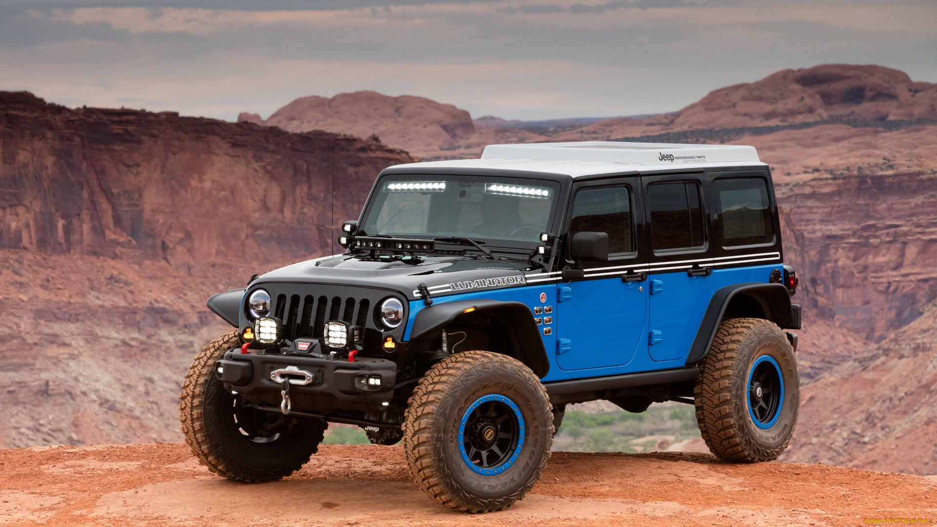 автомобили, jeep, синий, джип, скалы, горы, luminator, concept