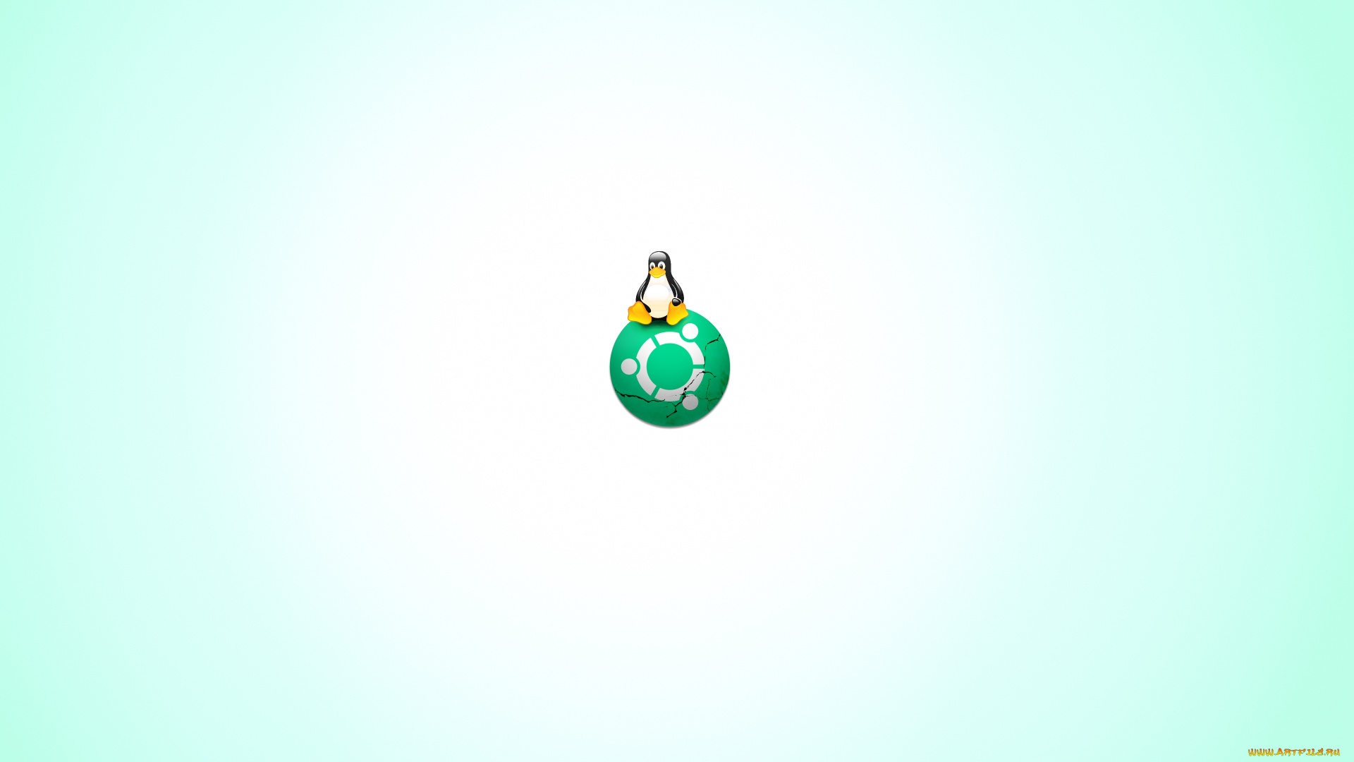 компьютеры, ubuntu, linux, фон, логотип