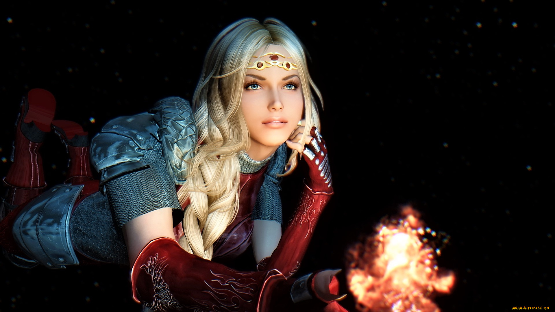 видео, игры, the, elder, scrolls, v, , skyrim, диана, skyrim, девушки, компаньонки, игры, блондинка