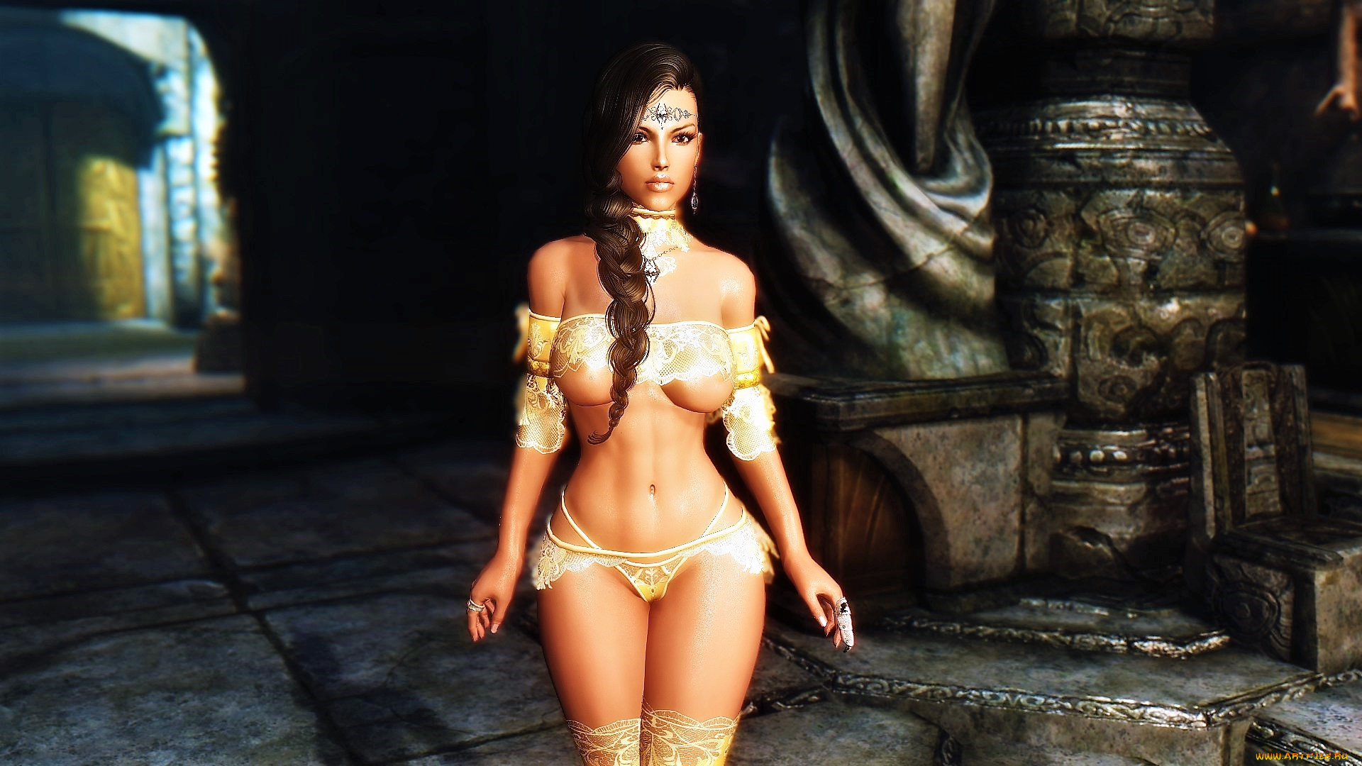 видео, игры, the, elder, scrolls, v, , skyrim, игры, девушки, skyrim, компаньонки