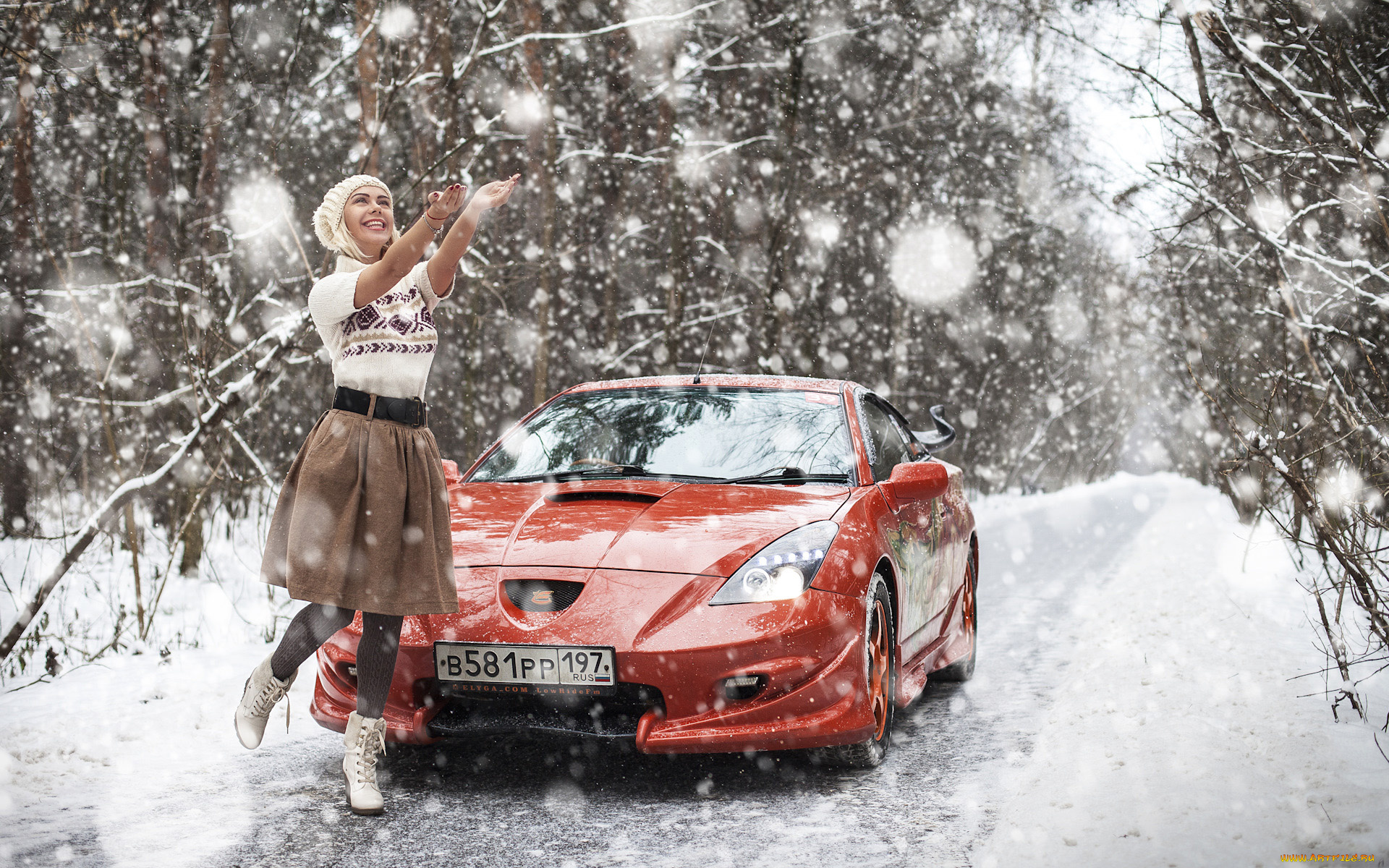 автомобили, -авто, с, девушками, toyota, celica