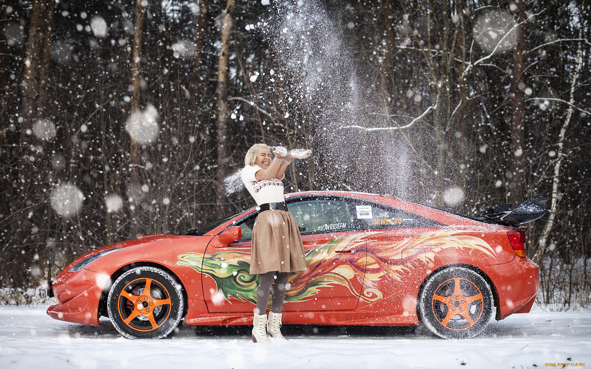 автомобили, -авто, с, девушками, toyota, celica