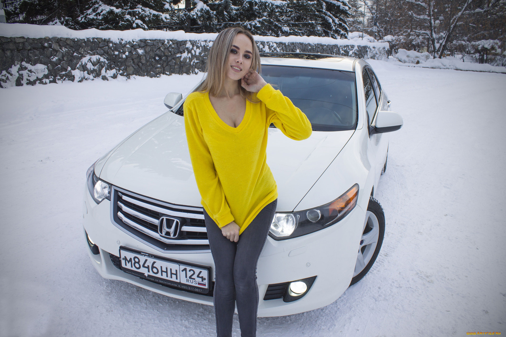 автомобили, -авто, с, девушками, honda, accord