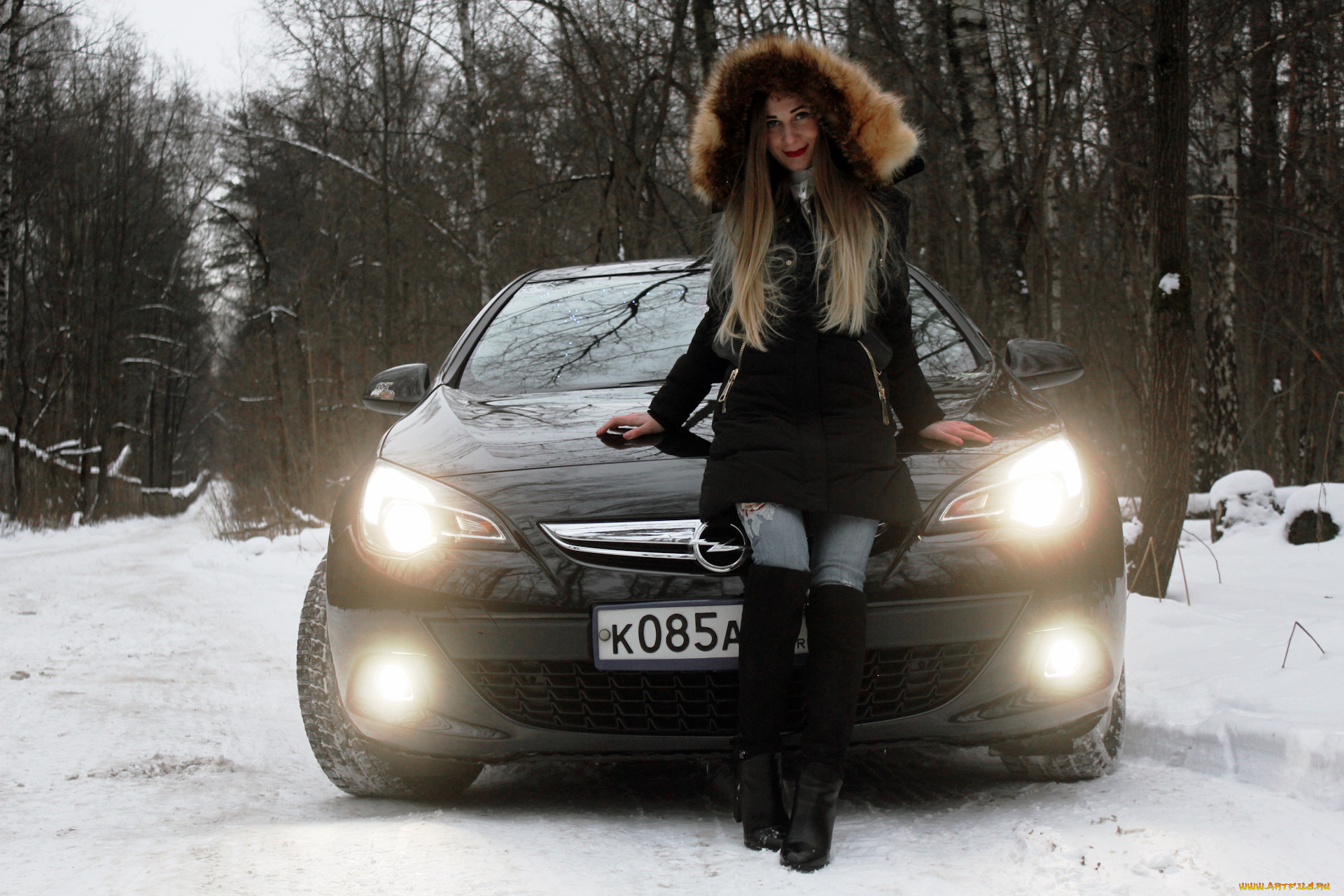 автомобили, -авто, с, девушками, opel, astra