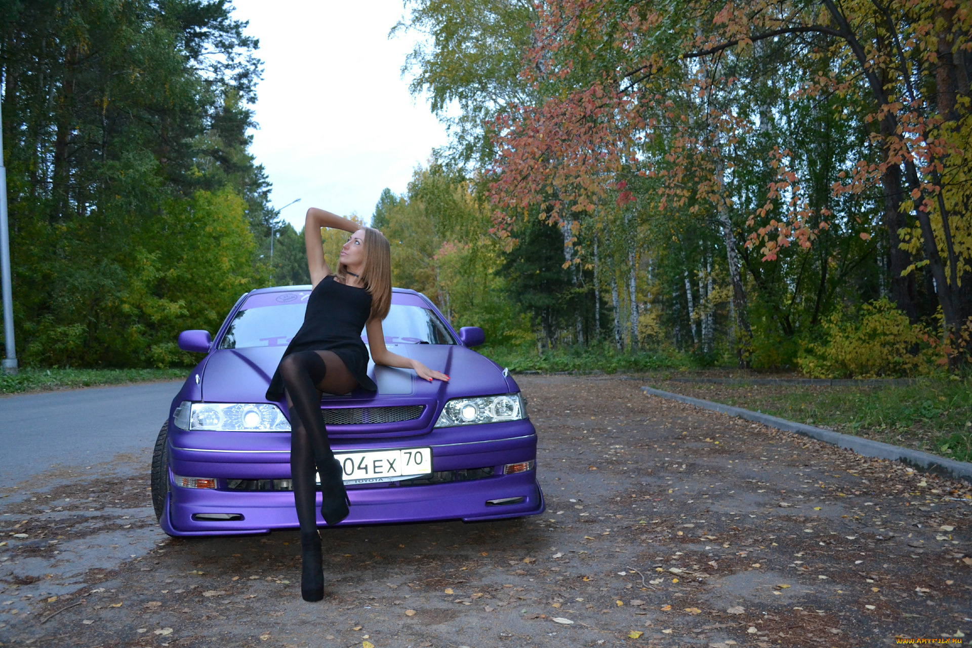 автомобили, -авто, с, девушками, toyota, mark, ii