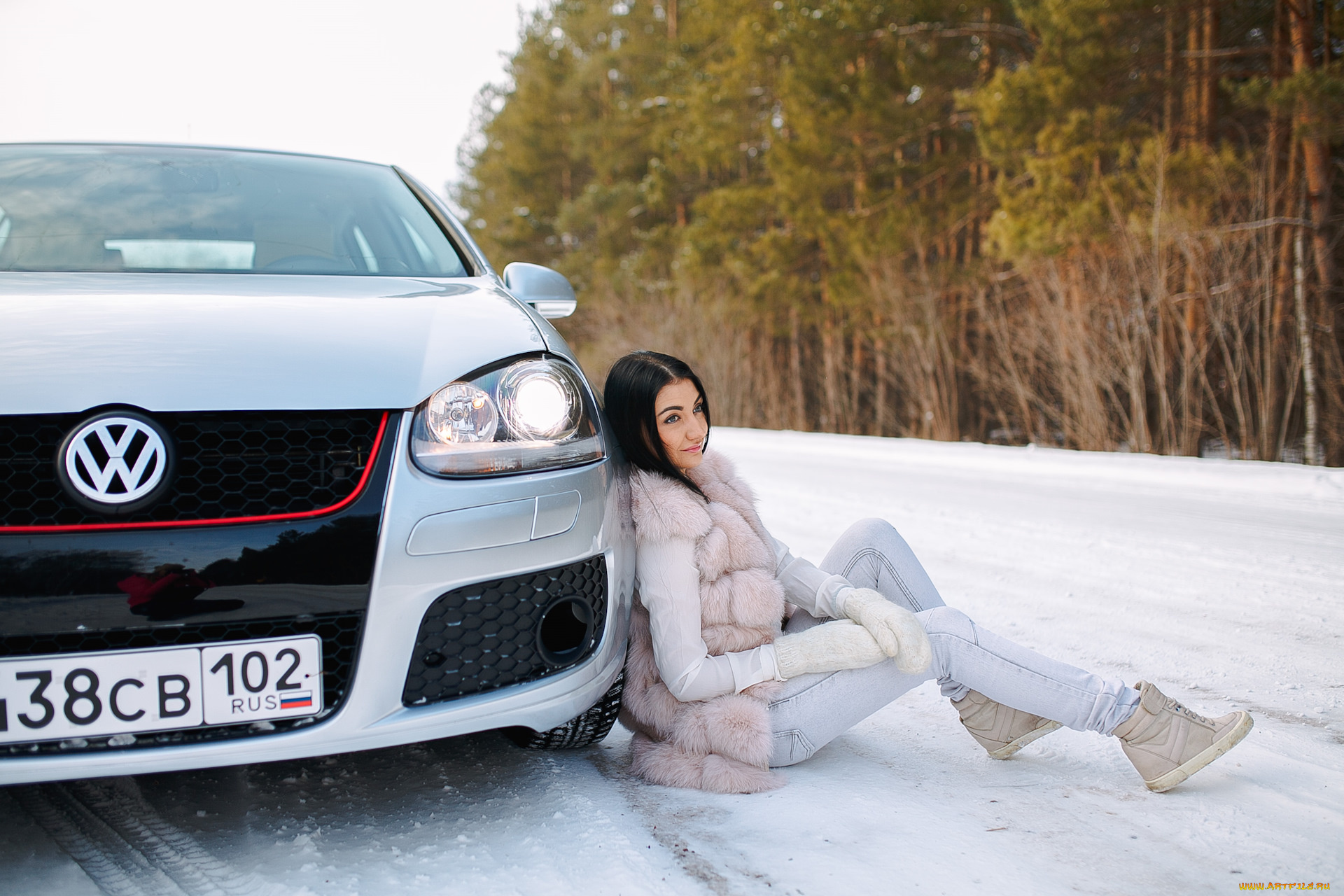 автомобили, -авто, с, девушками, volkswagen, golf