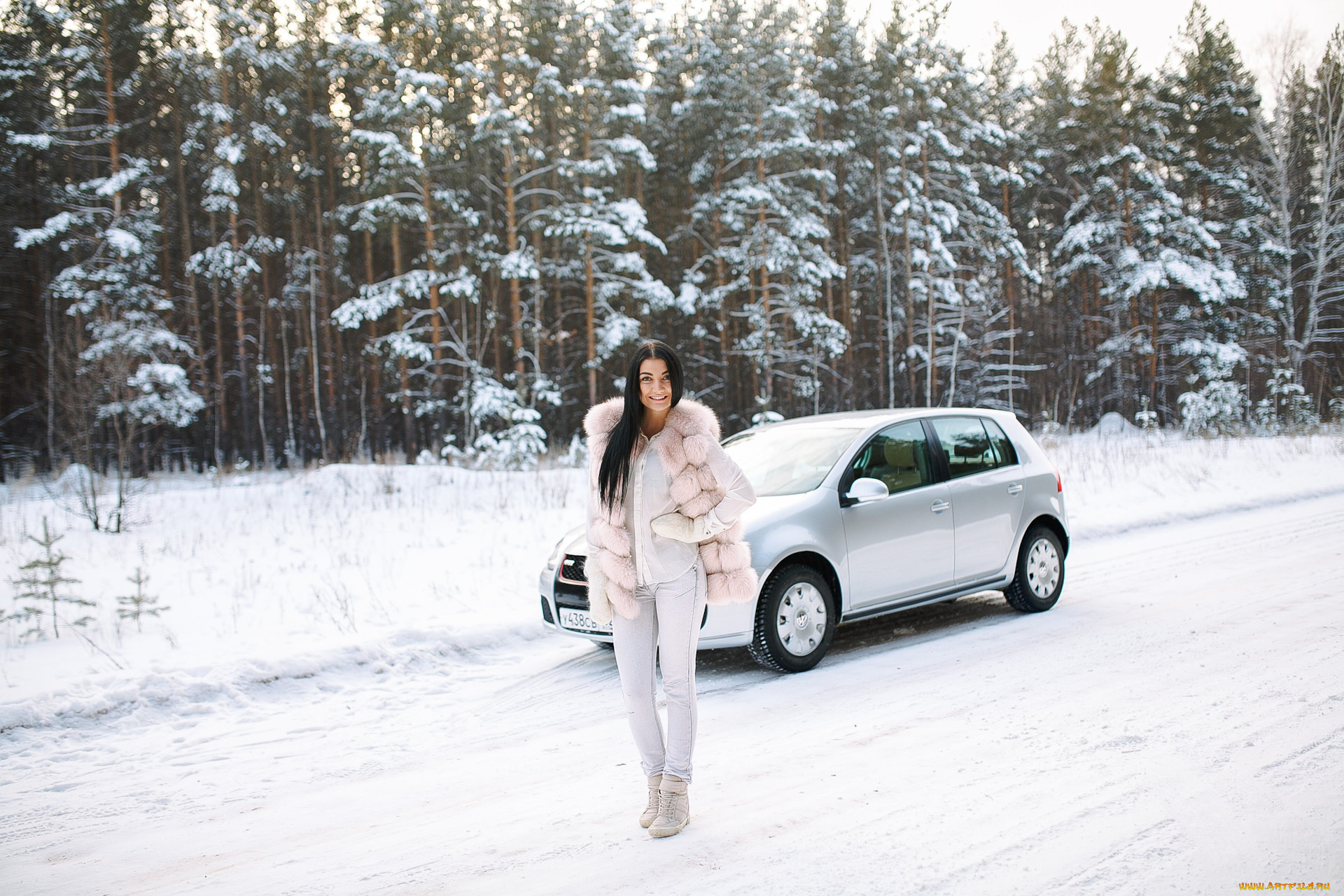 автомобили, -авто, с, девушками, volkswagen, golf