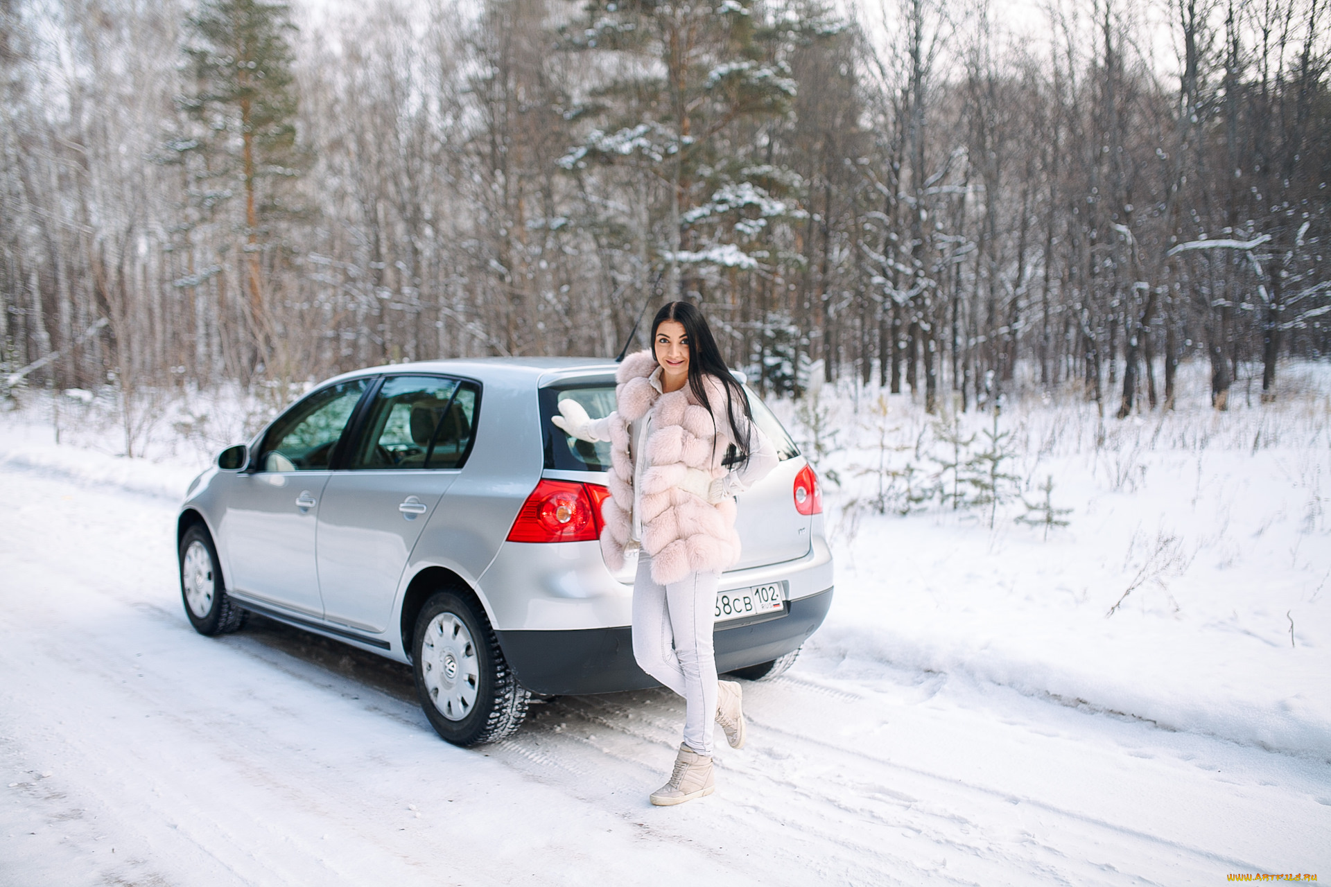 автомобили, -авто, с, девушками, volkswagen, golf