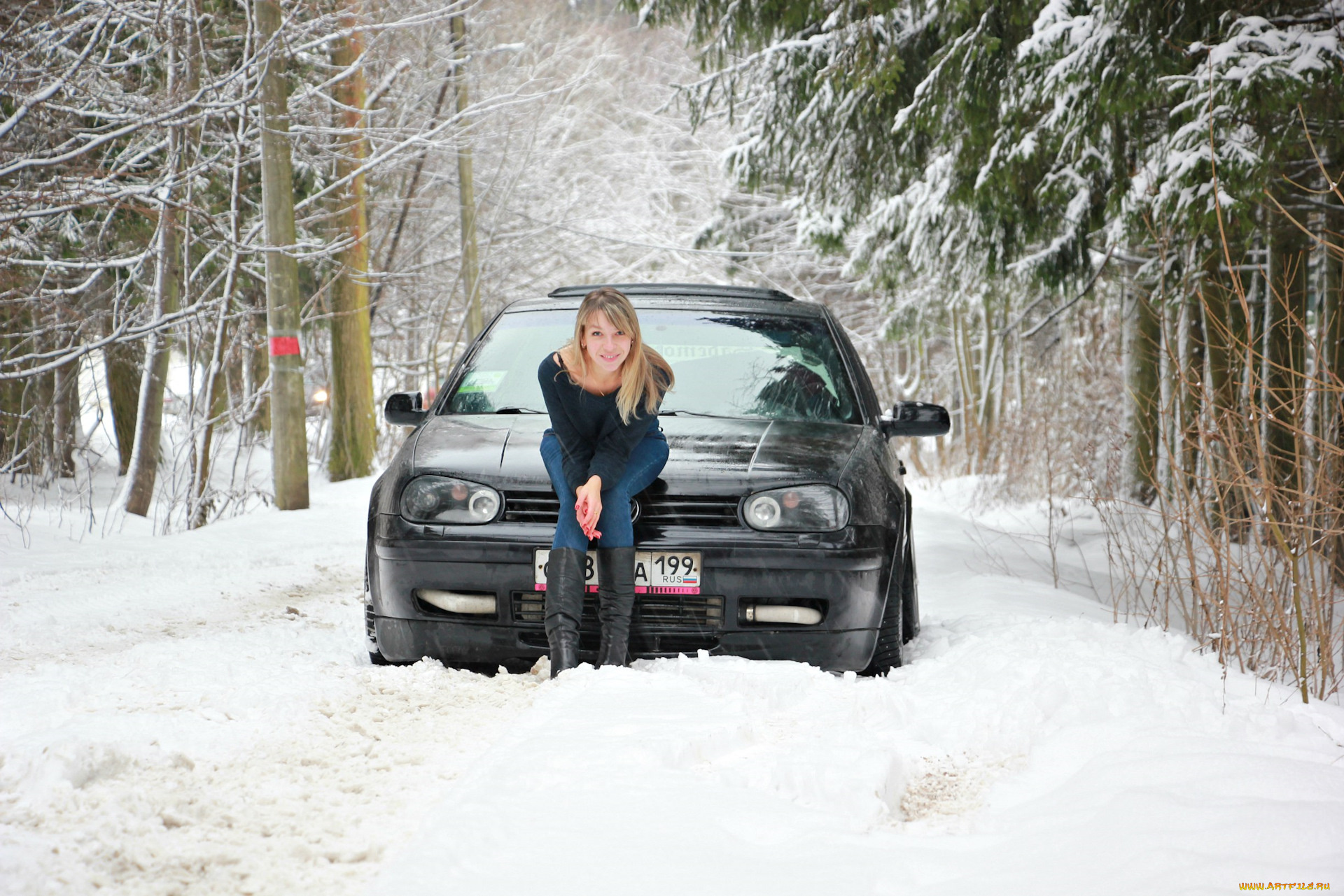 автомобили, -авто, с, девушками, volkswagen, golf