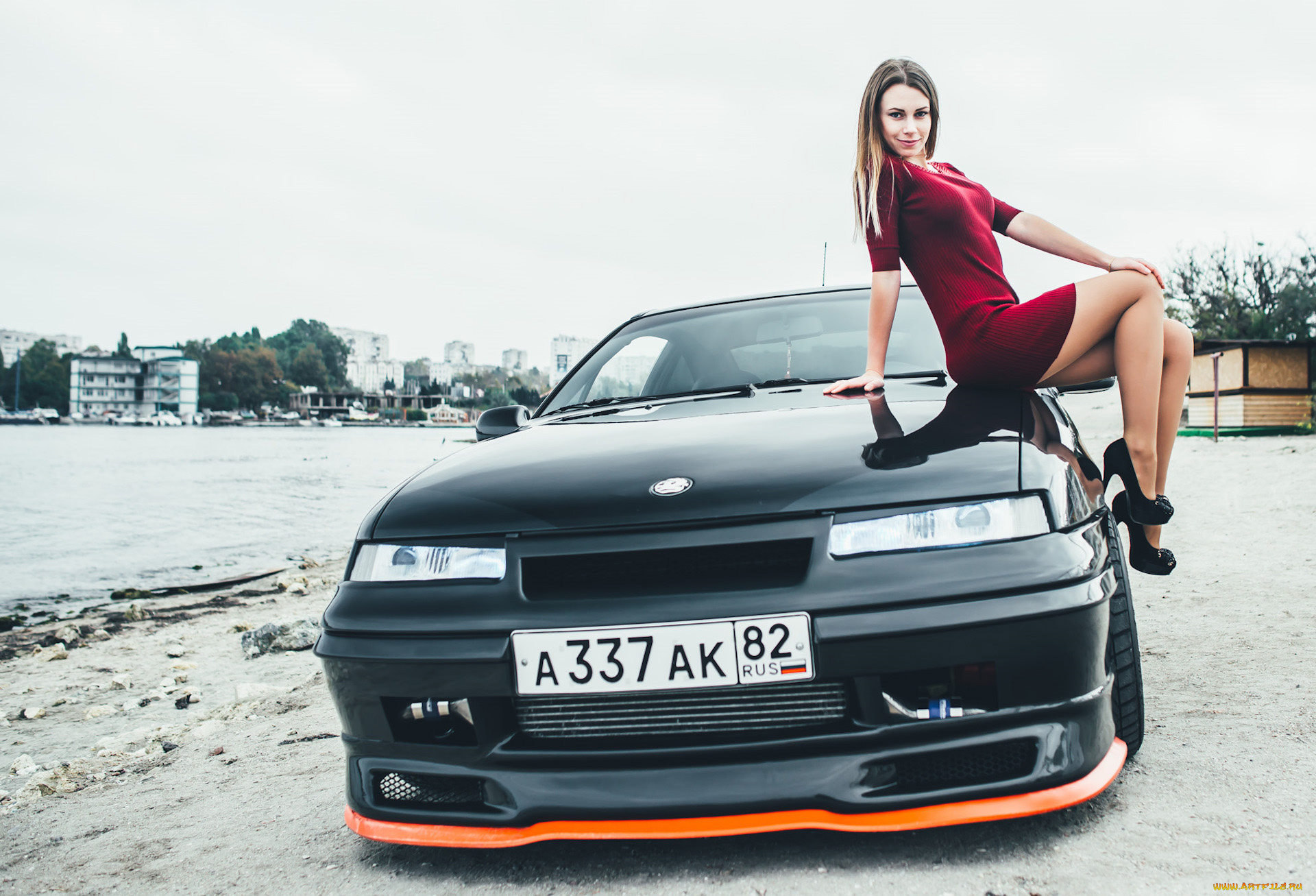 автомобили, -авто, с, девушками, opel, calibra