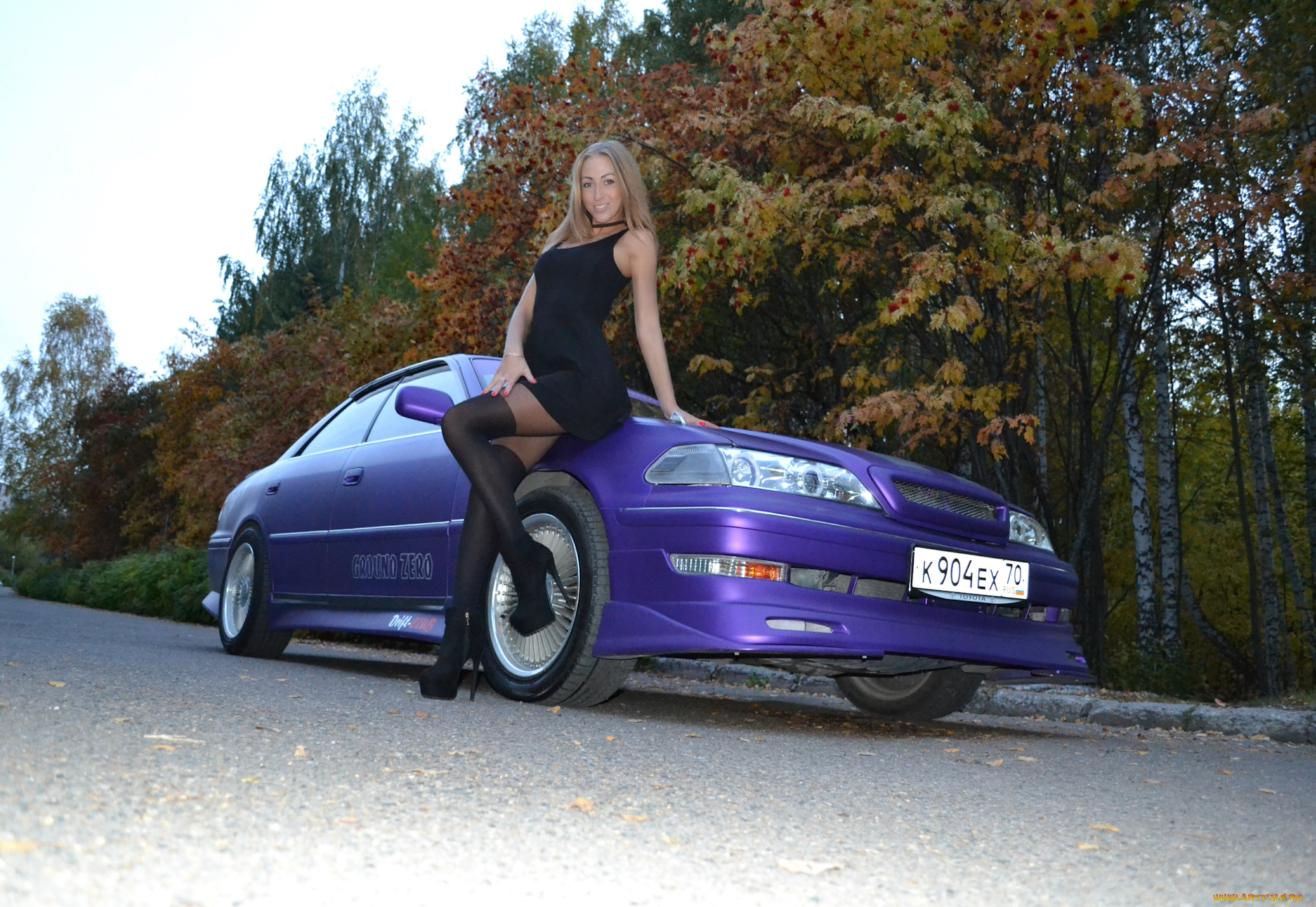 автомобили, -авто, с, девушками, toyota, mark, ii