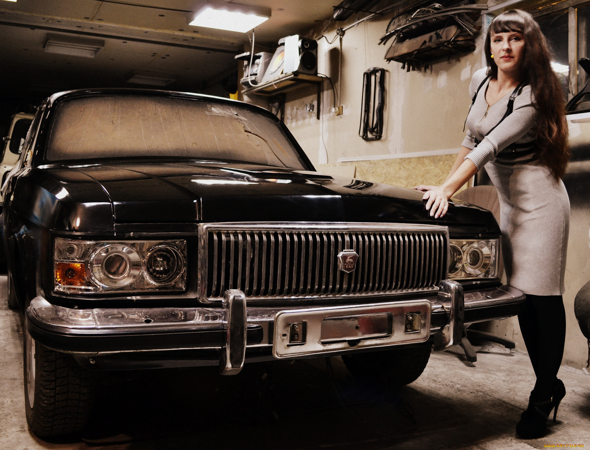 автомобили, -авто, с, девушками, газ, 31