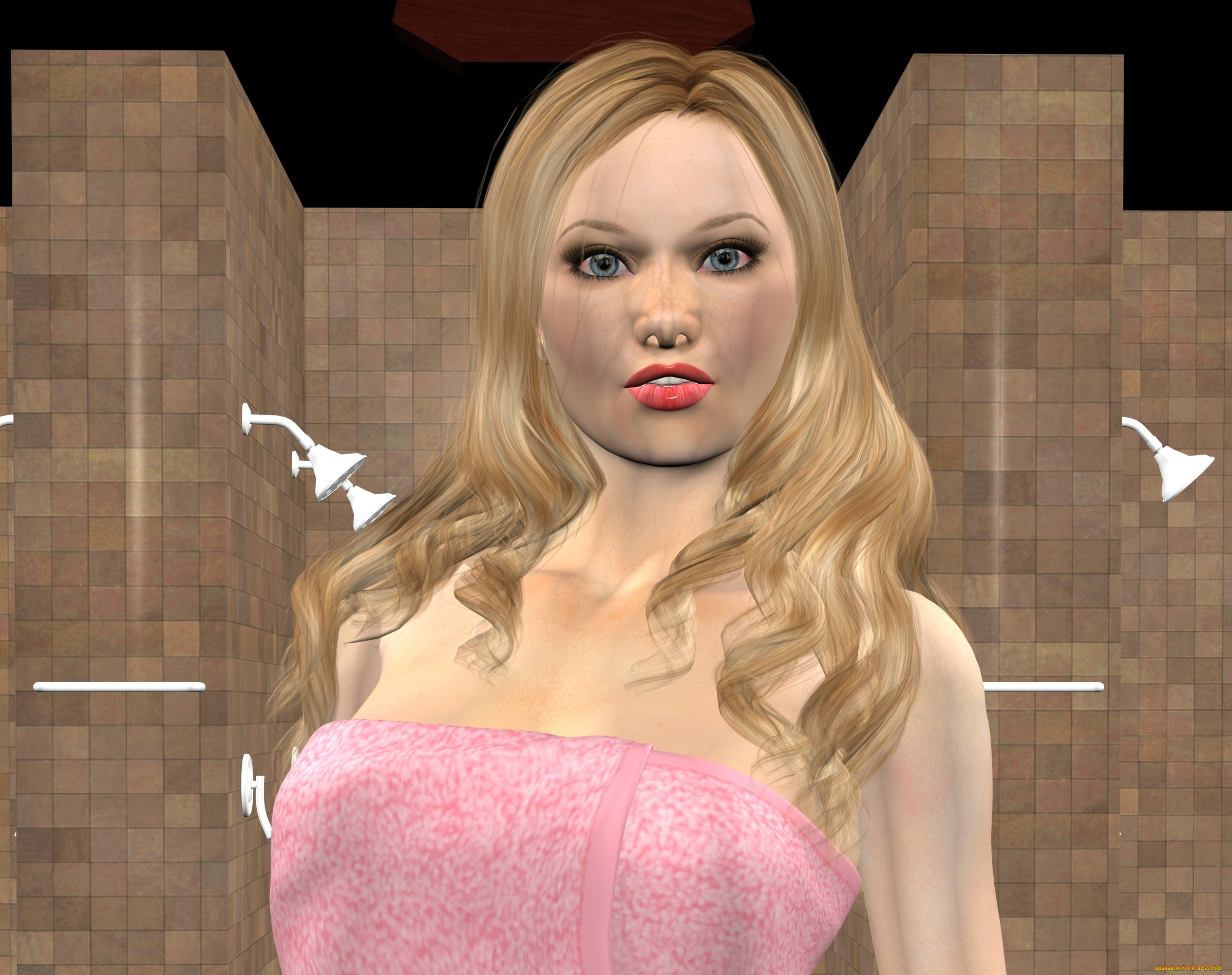 3д, графика, люди, , people, девушка, взгляд, фон