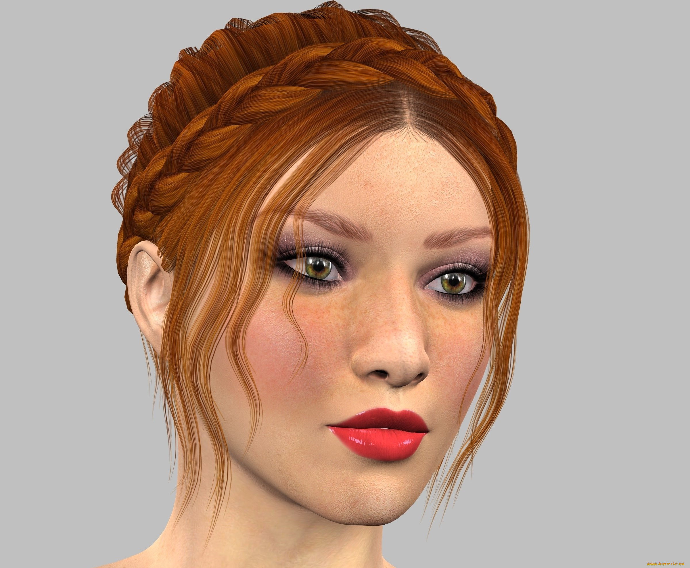 3д, графика, портрет, , portraits, фон, взгляд, девушка