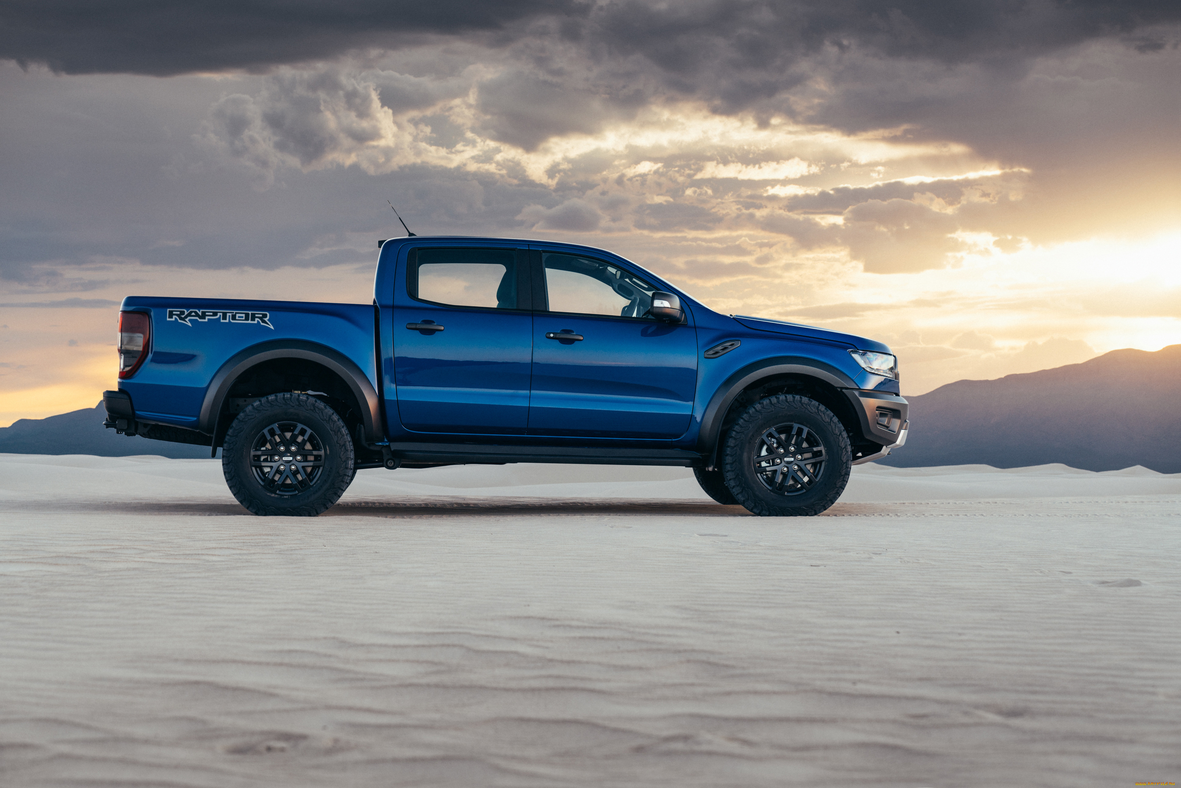 ford, ranger, raptor, , 2019, автомобили, ford, ranger, raptor, пустыня, форд, вид, сбоку, пикап, профиль, рейнджер