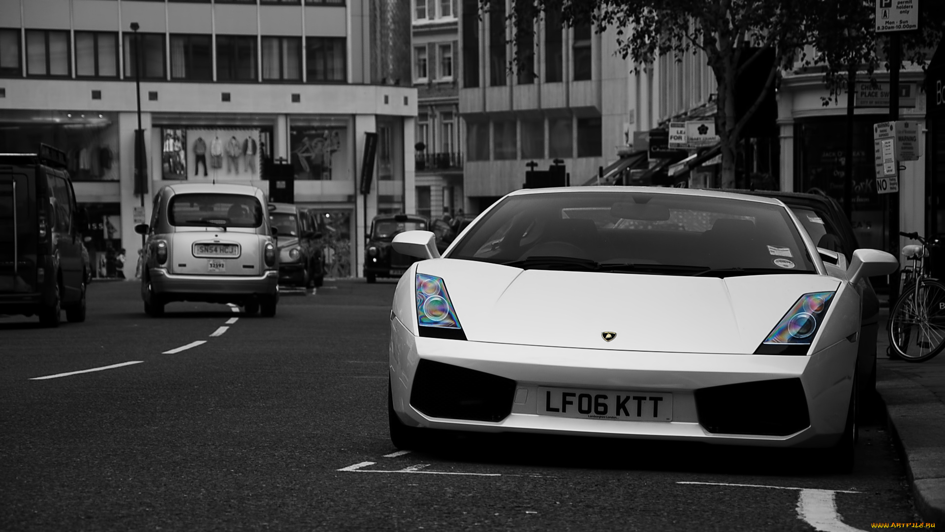 автомобили, lamborghini, улица, белый, ламборгини