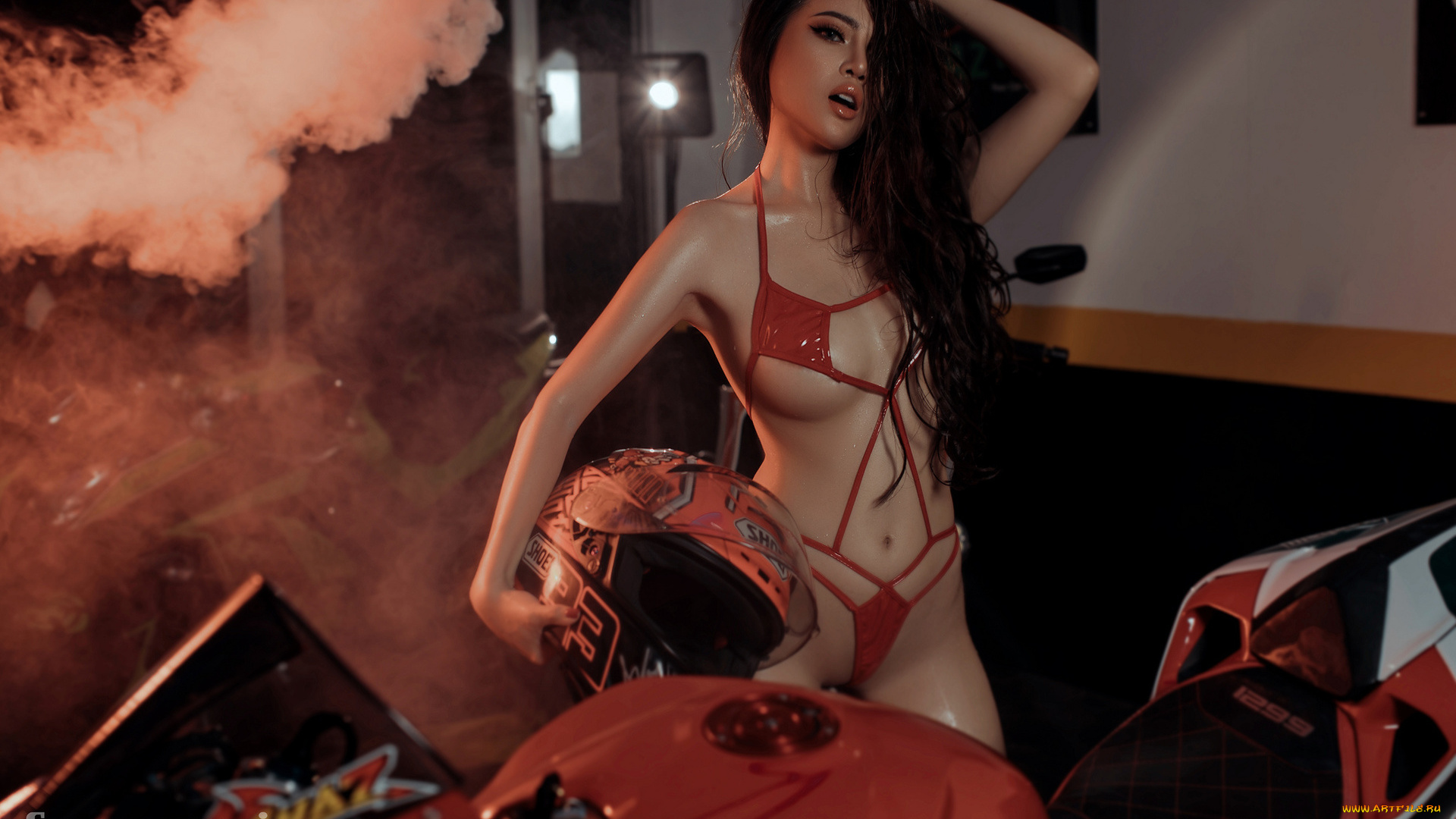 мотоциклы, мото, с, девушкой, мото, девушка