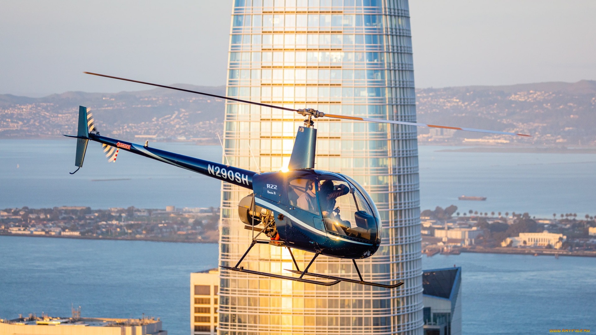 авиация, вертолёты, небоскрёб, вертолёт, здание