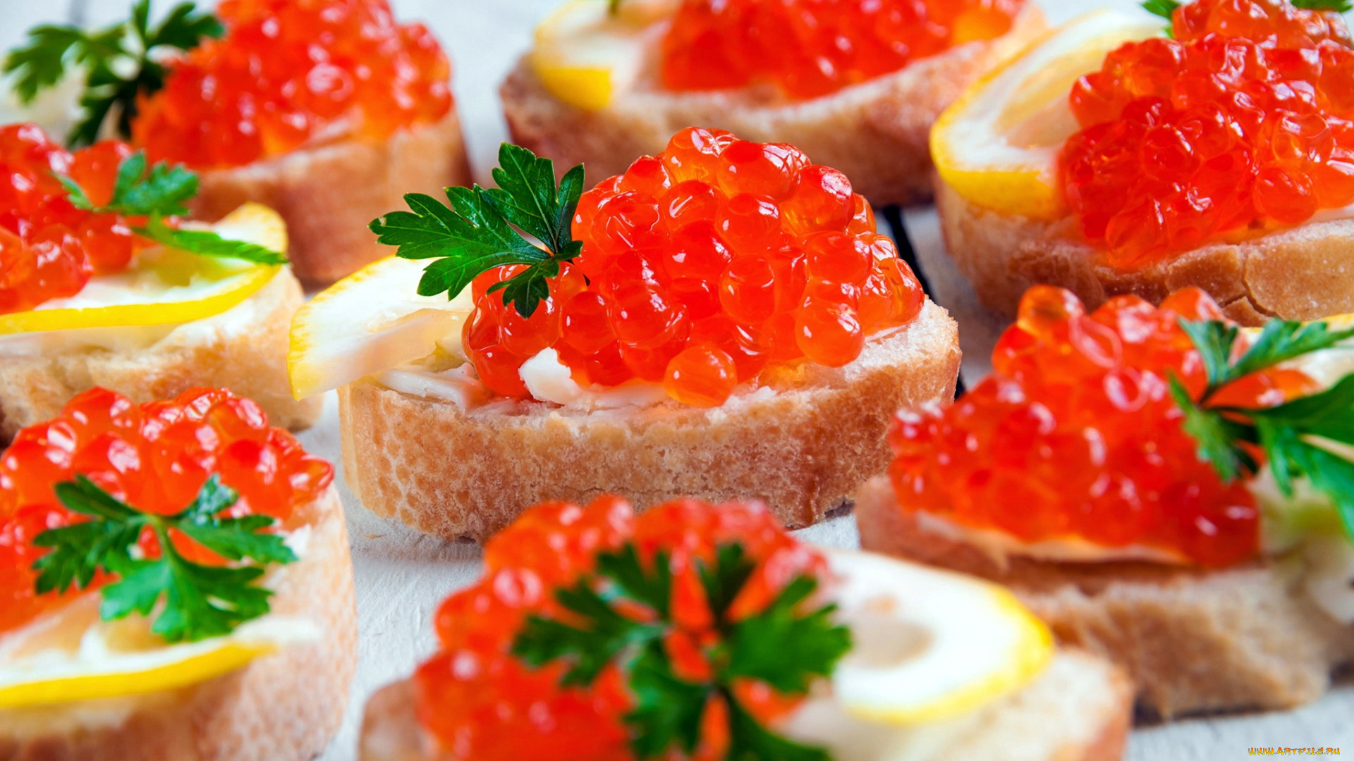 еда, икра, канапе, петрушка