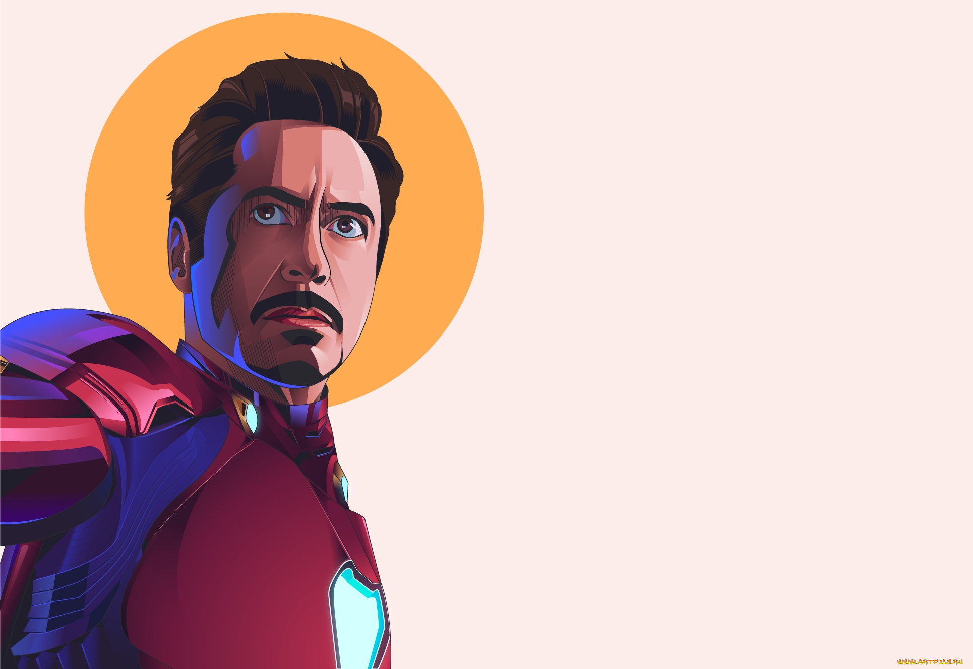 рисованное, кино, железный, человек, роберт, дауни, мл, тони, старк