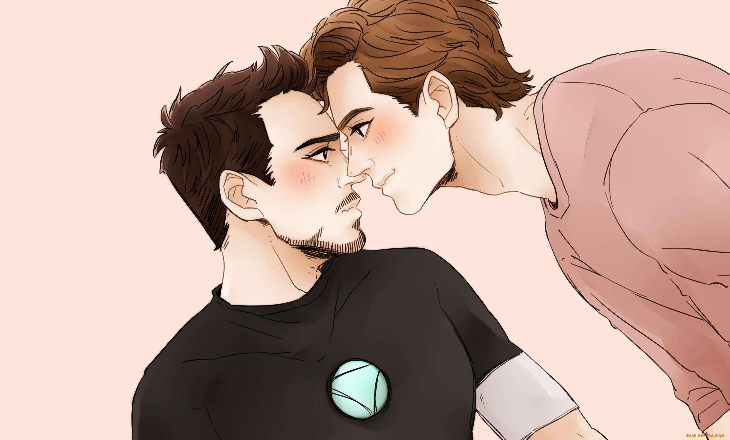 рисованное, кино, роберт, дауни, мл, тони, старк, питер, паркер, человек, паук, железный, том, холланд