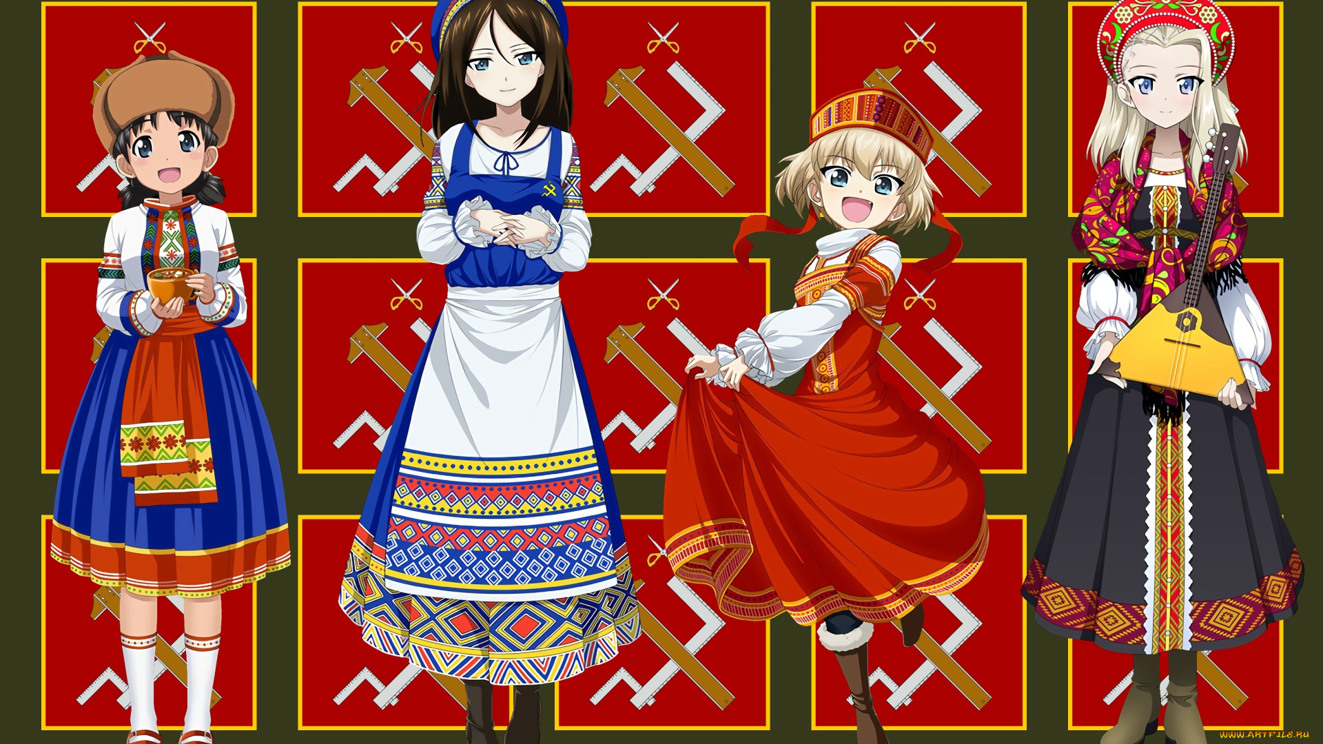 аниме, girls, und, panzer, girls, und, panzer