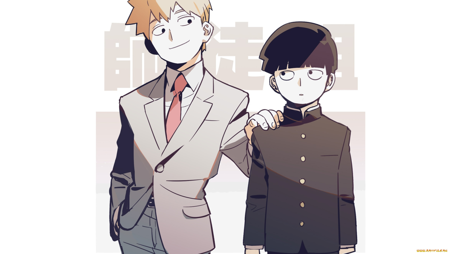 аниме, mob, psycho, 100, парни