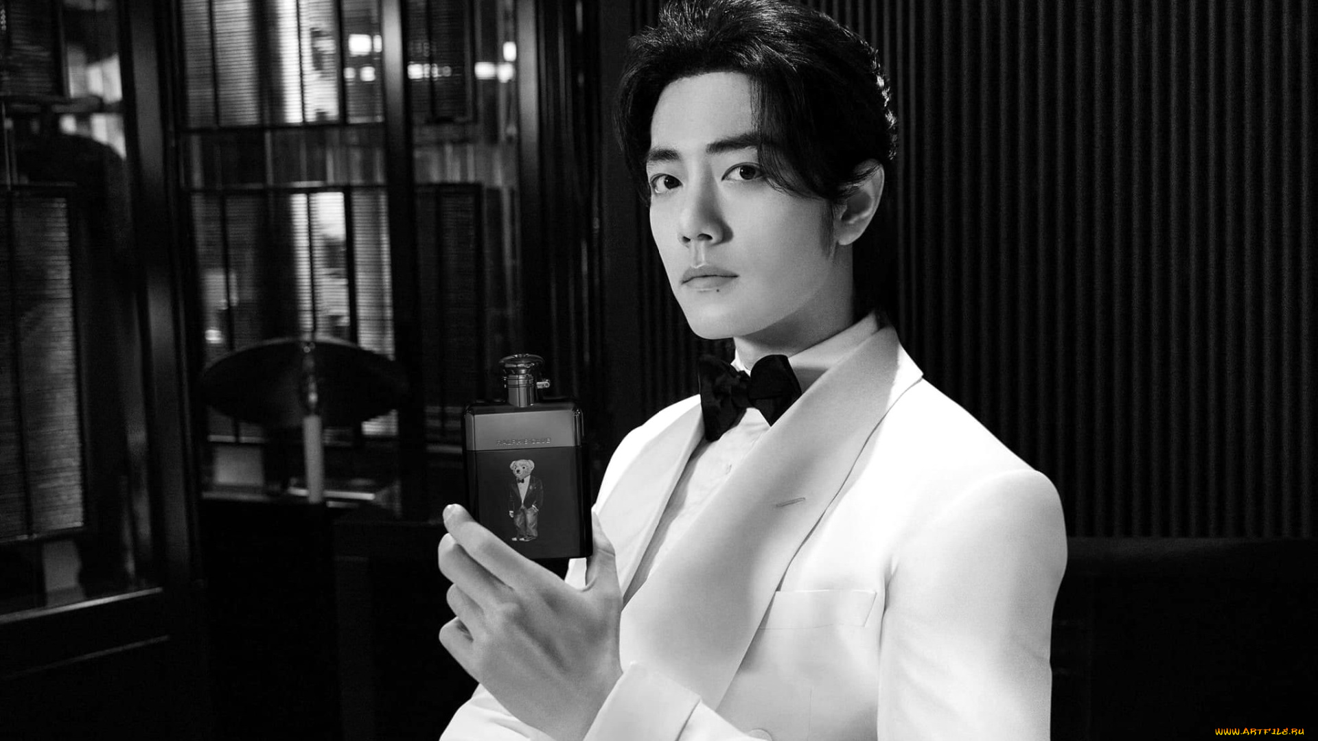 мужчины, xiao, zhan, актер, пиджак, бабочка, одеколон